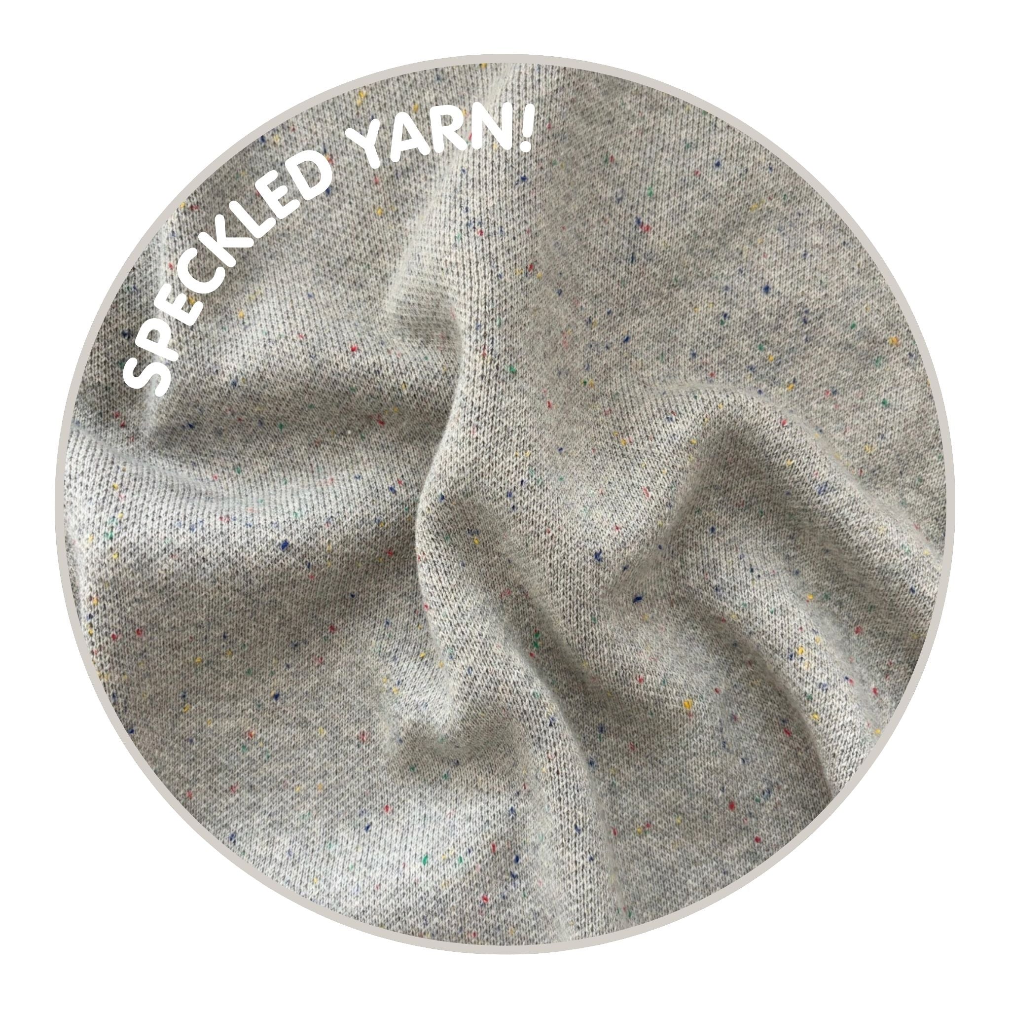 TinyBitz personalized kids knitted name blanket in grey with a confetti pattern, perfect gift for birthdays!