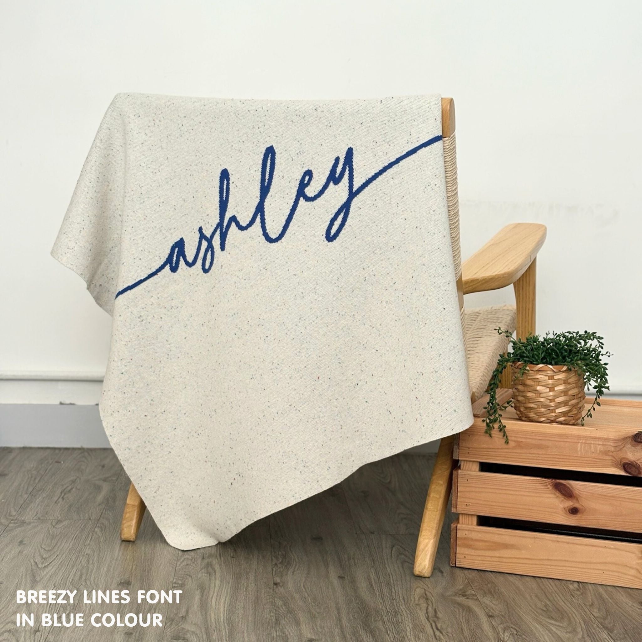 Personalized Blanket for Babies and Kids (Cream Confetti)