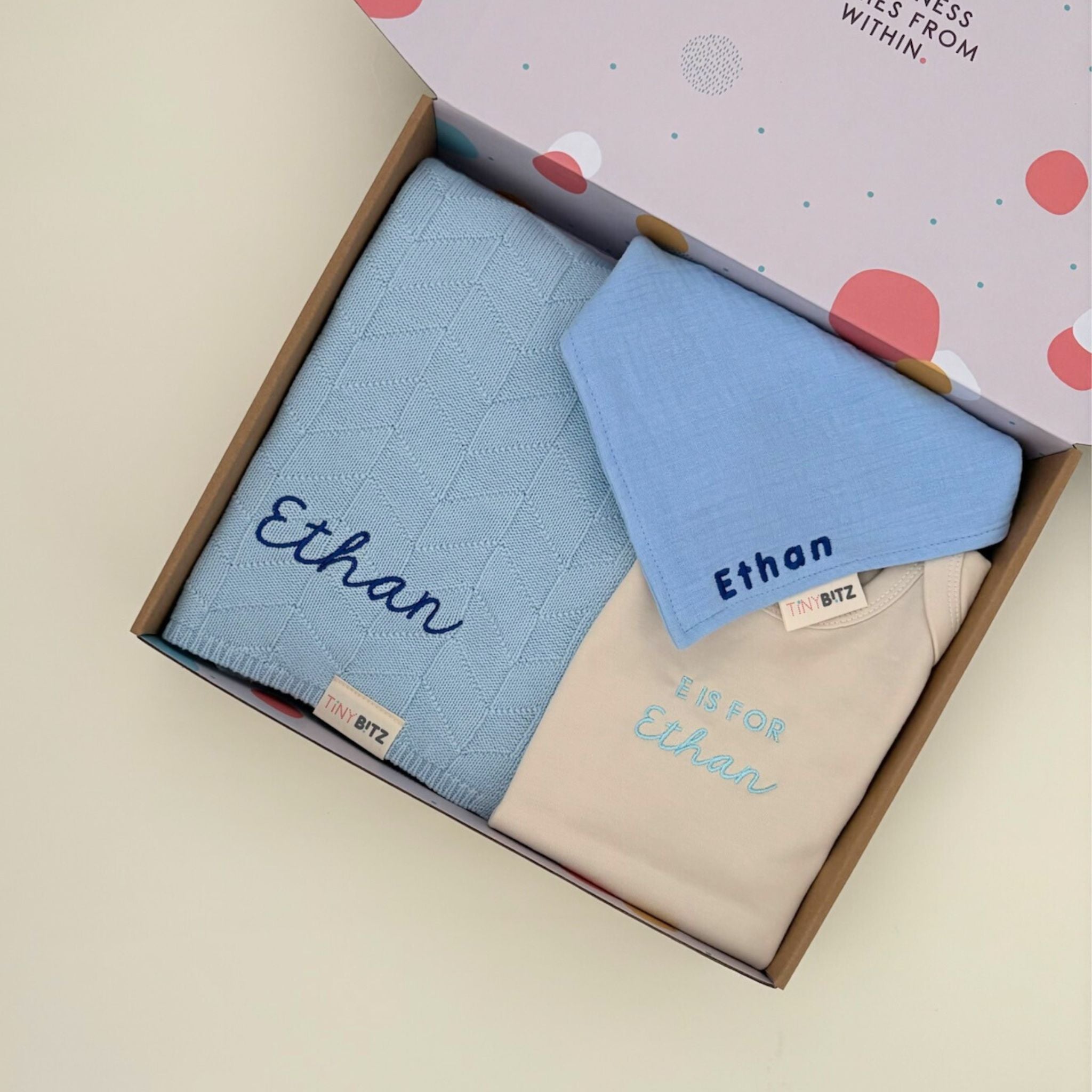 Embroidery Blanket Set for Baby Boys