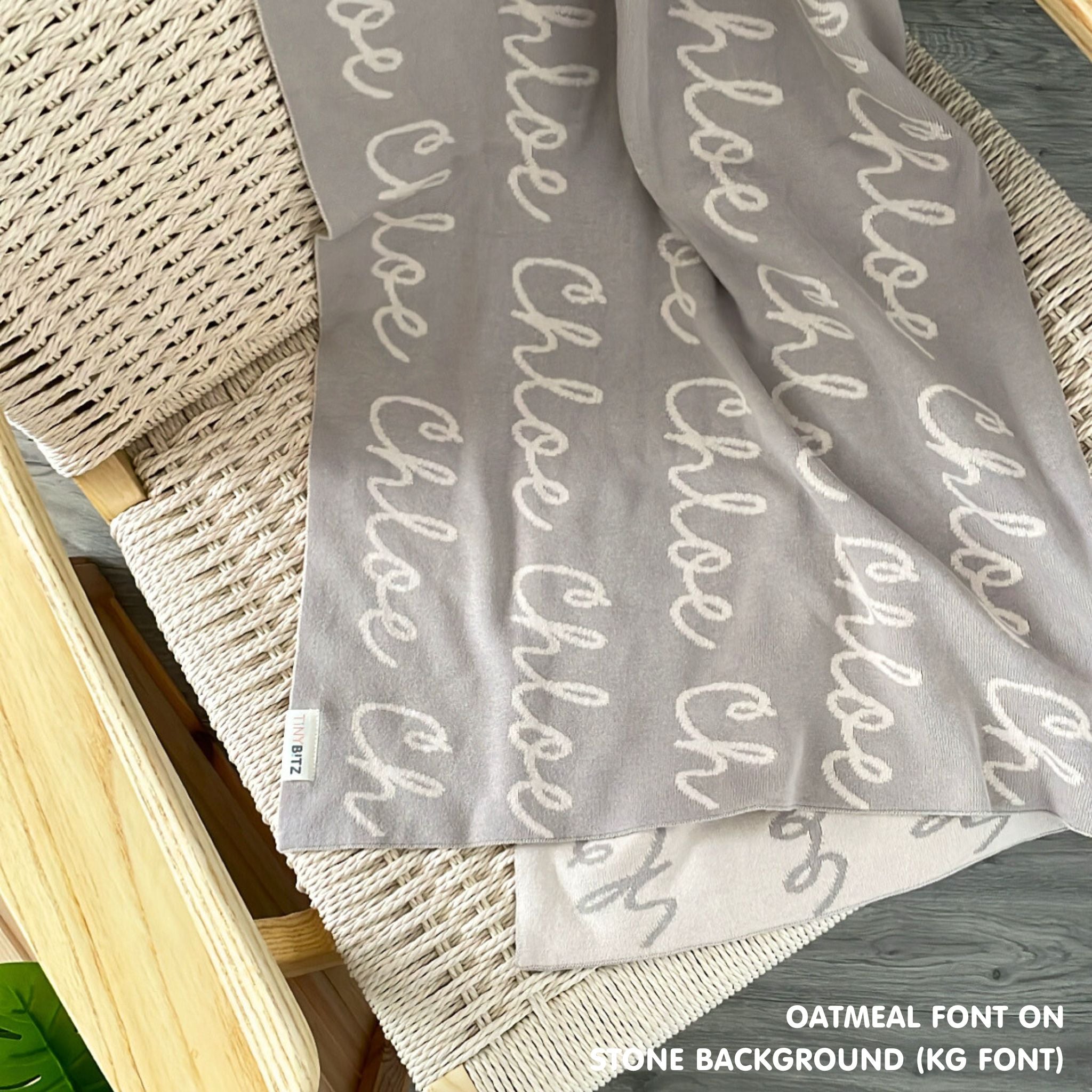 Personalized Blanket for Kids (Stone Background)