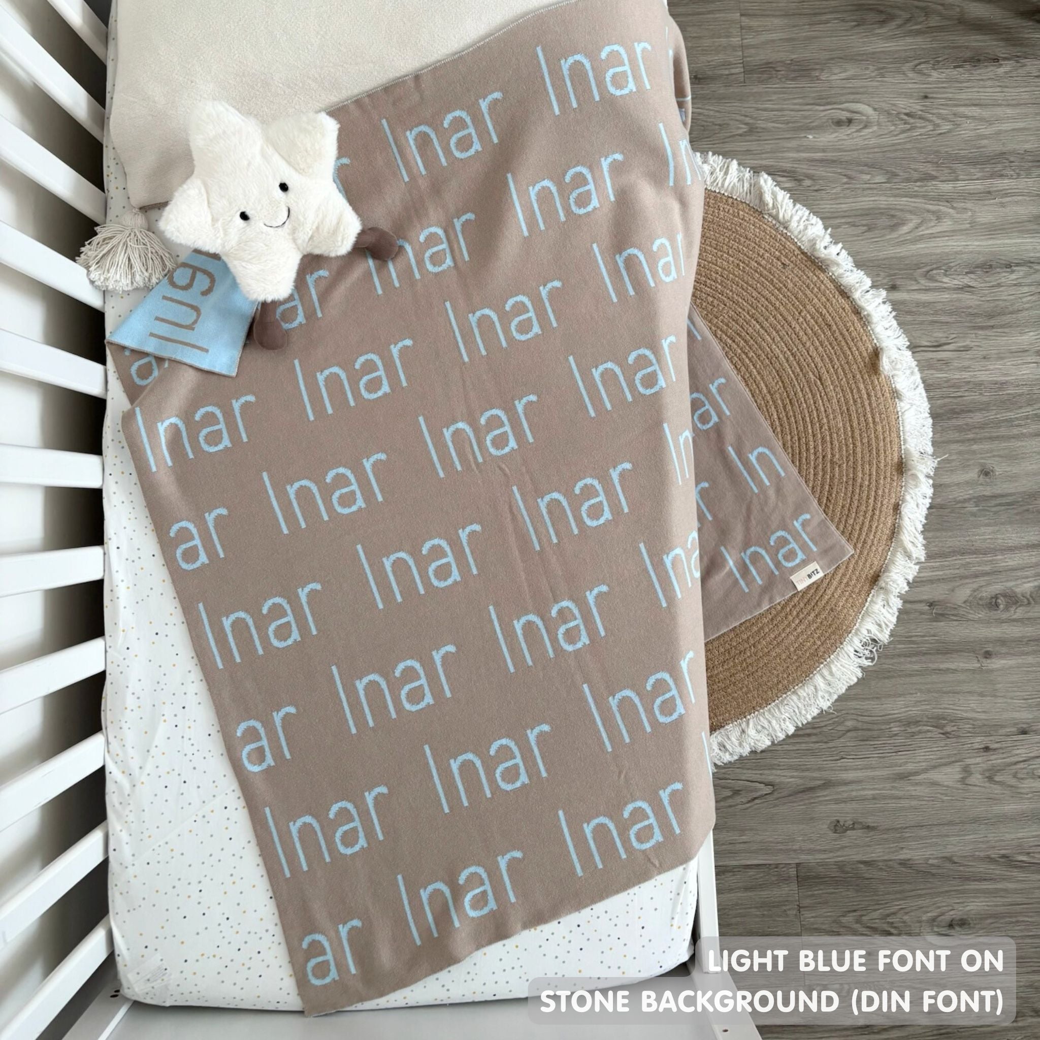 Personalized Blanket for Babies (Stone Background)