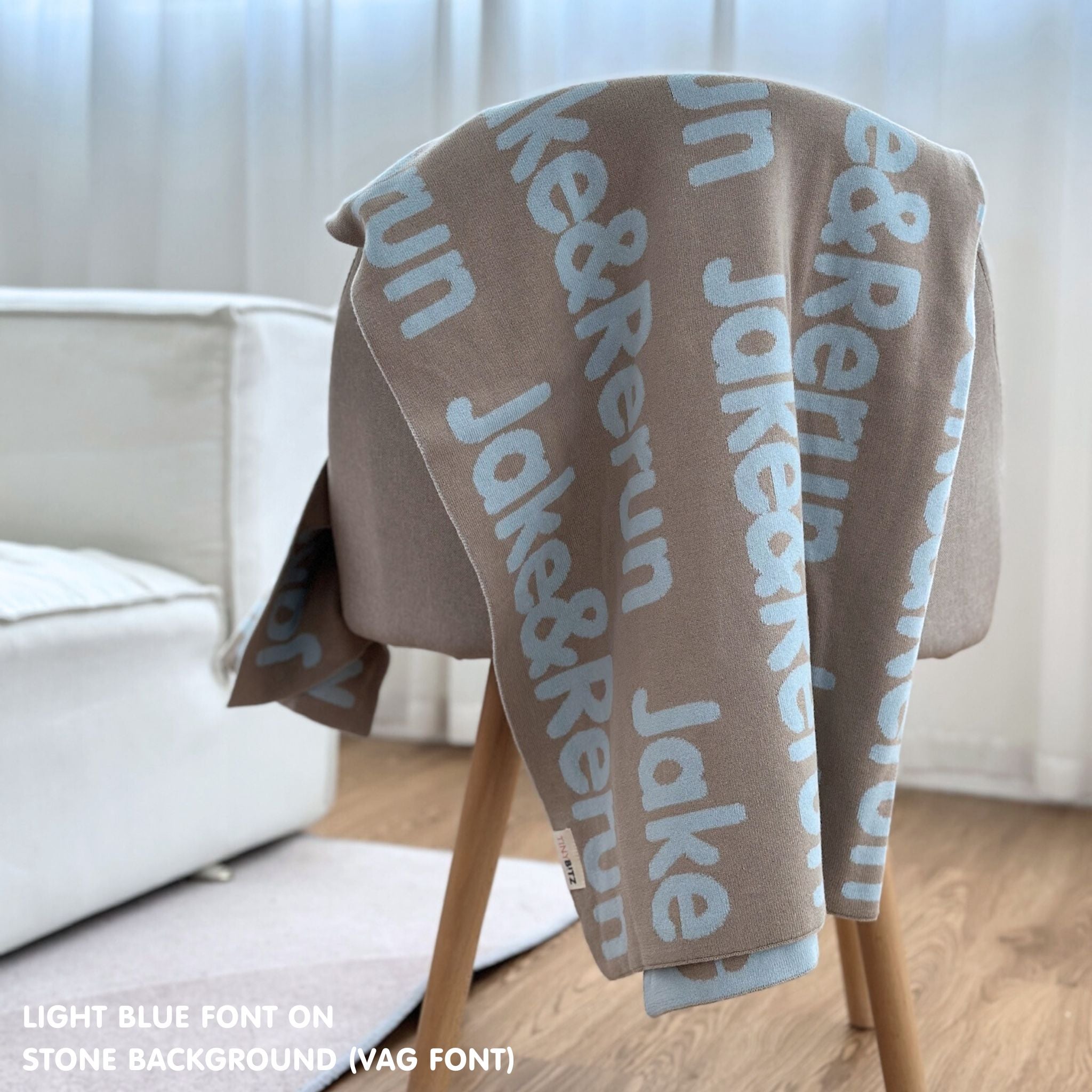 Personalized Blanket for Adults (Stone Background)