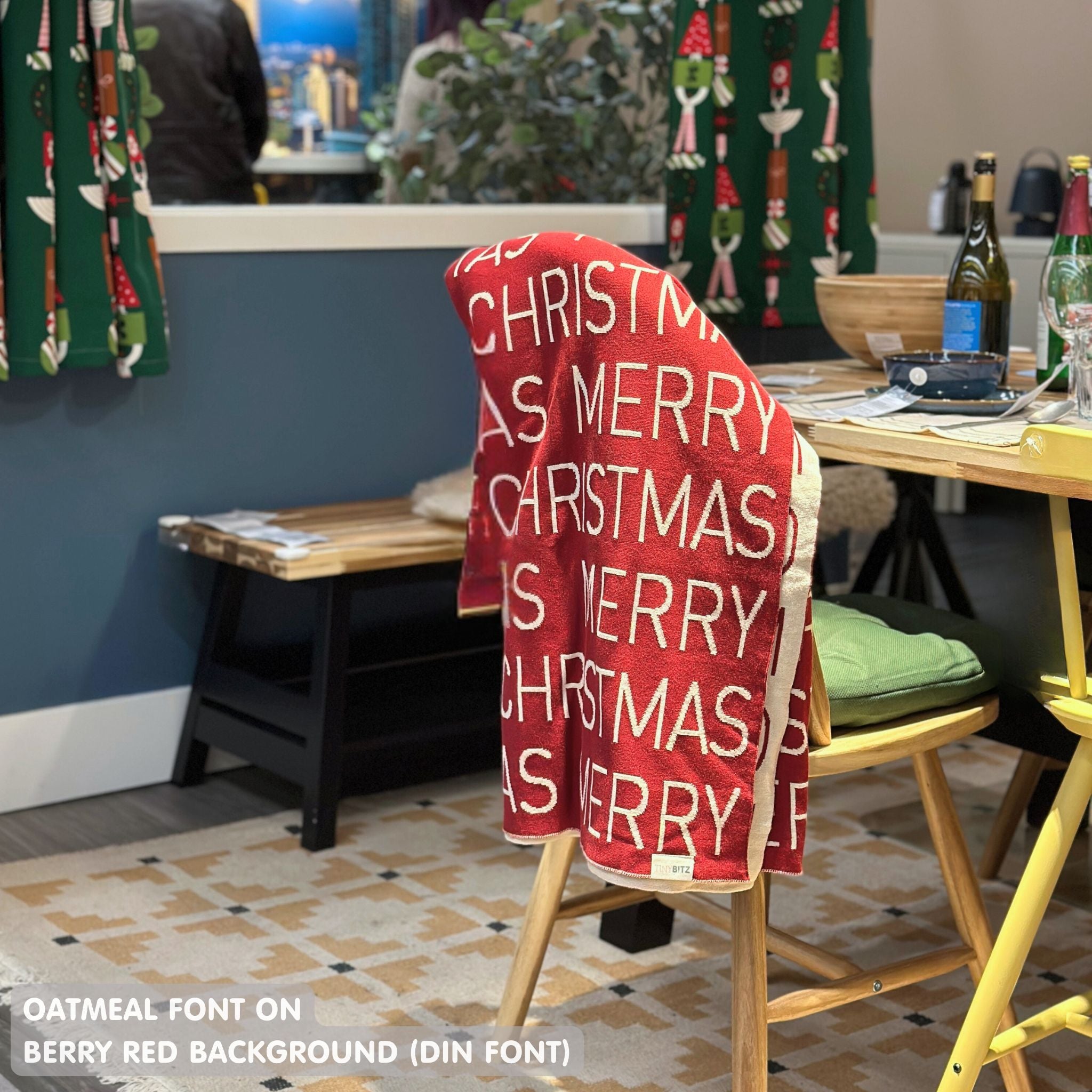 Personalized Blanket for Adults (Berry Red Background)