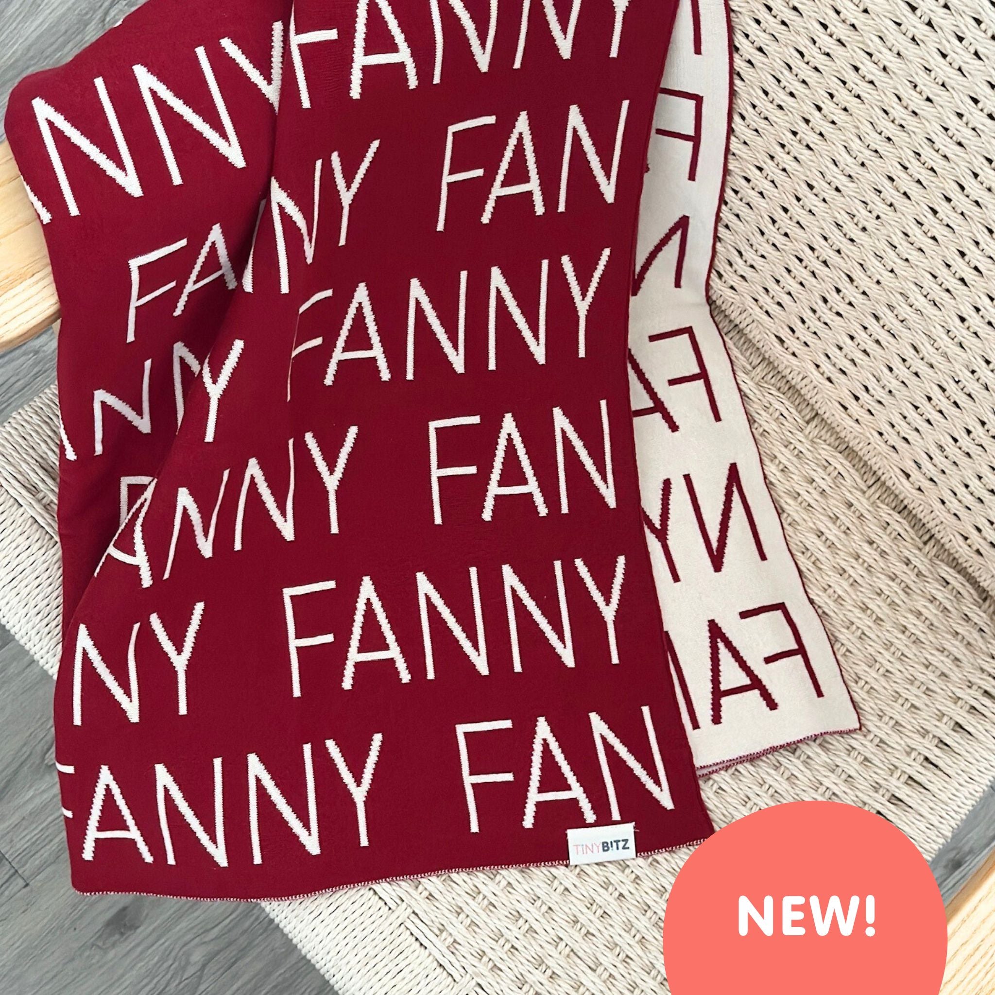 Personalized Blanket for Pets (Berry Red Background)