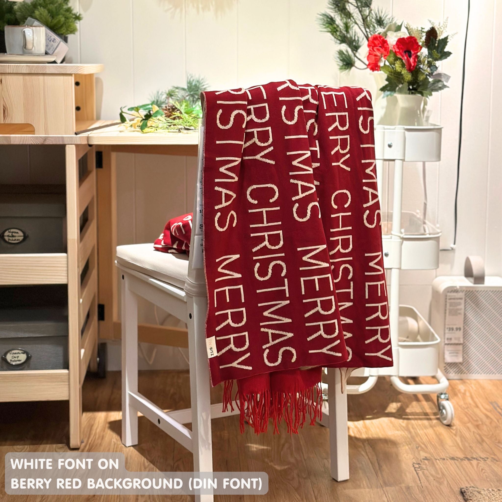 Personalized Blanket for Pets (Berry Red Background)