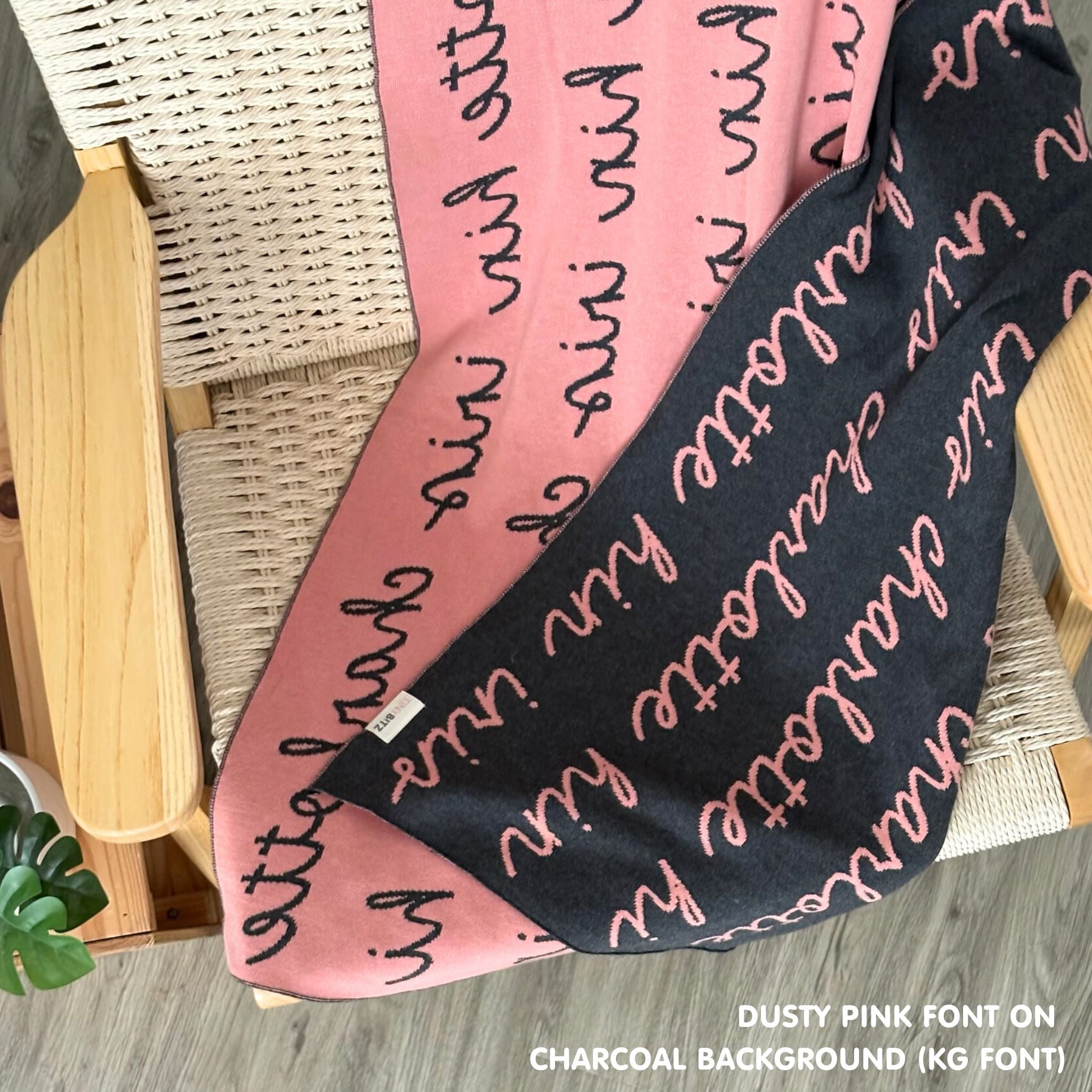 Personalized Blanket for Kids (Charcoal Background)