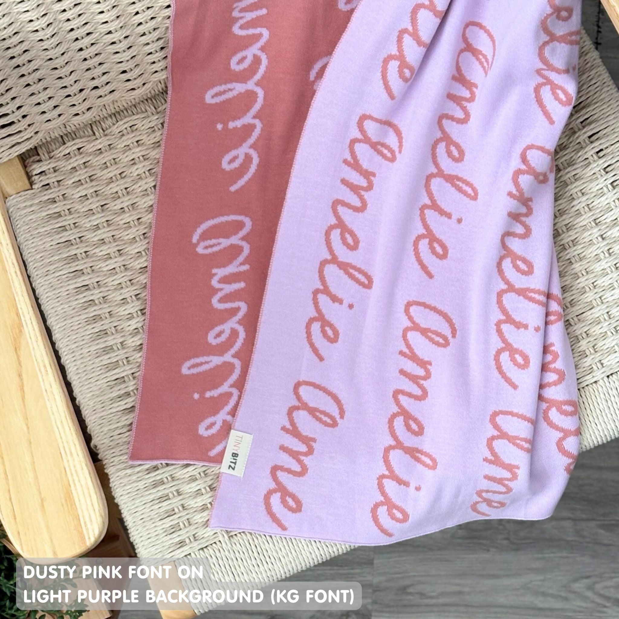 Personalized Blanket for Adults (Light Purple Background)