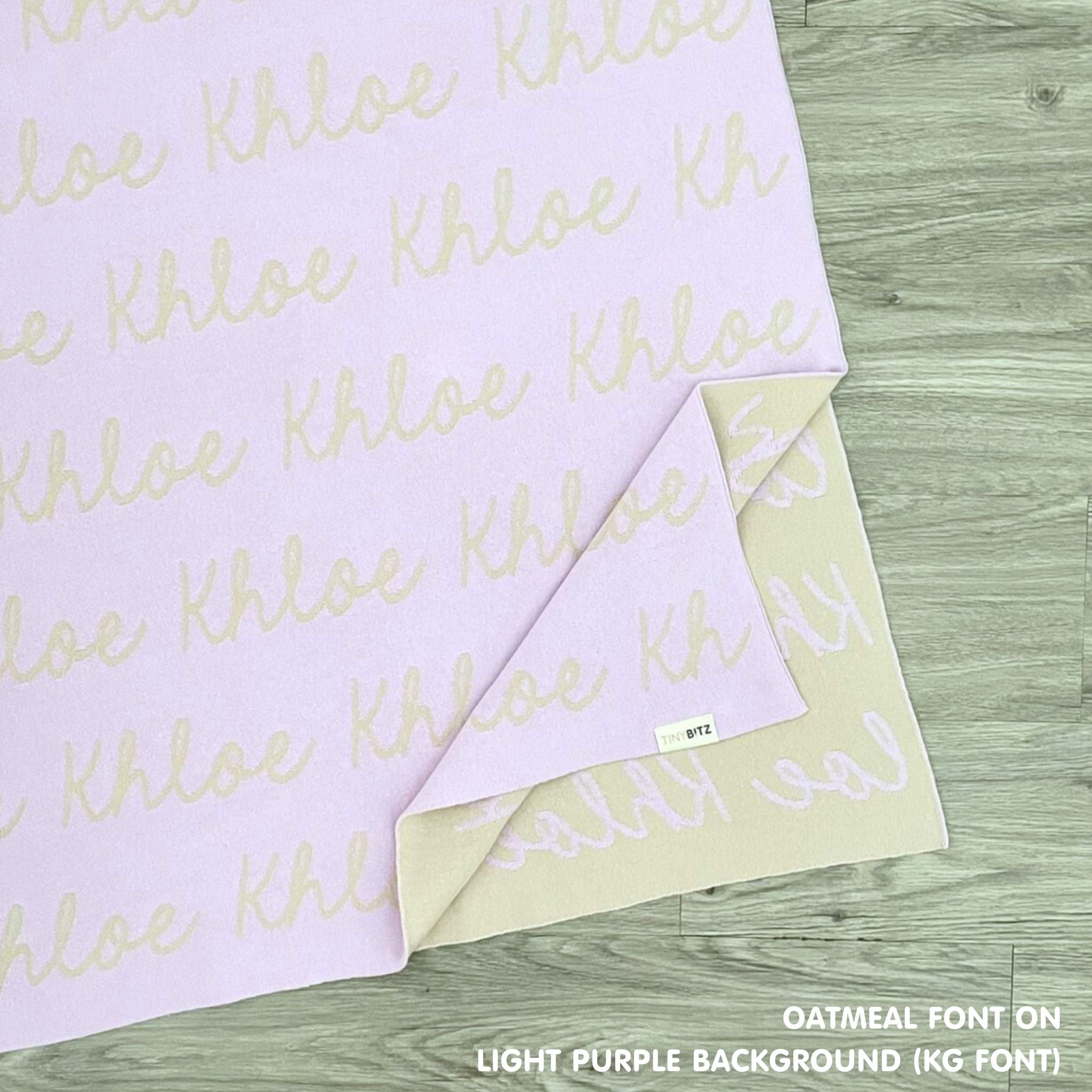 Personalized Blanket for Babies (Light Purple Background)