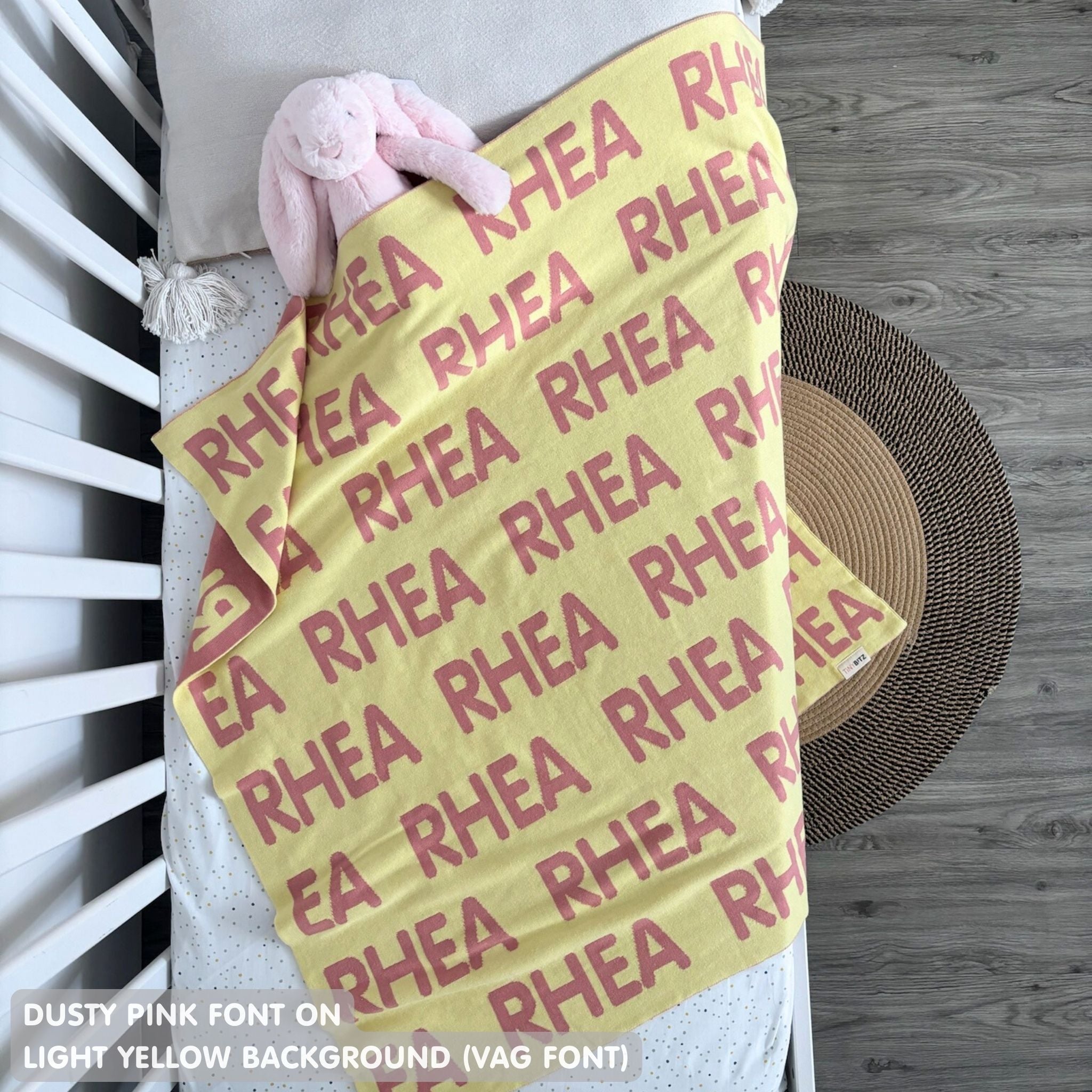 Personalized Blanket for Kids (Light Yellow Background)