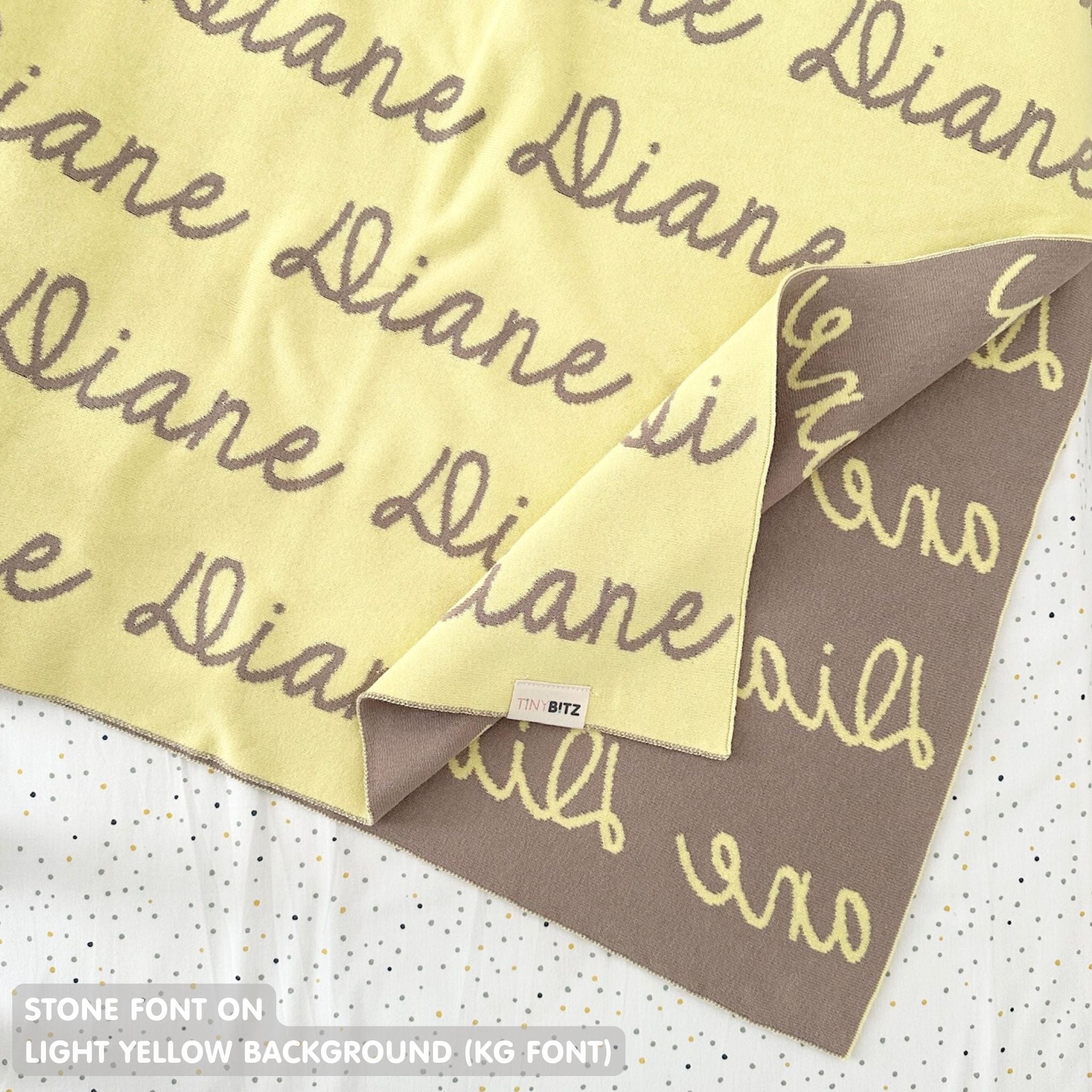 Personalized Blanket for Pets (Light Yellow Background)