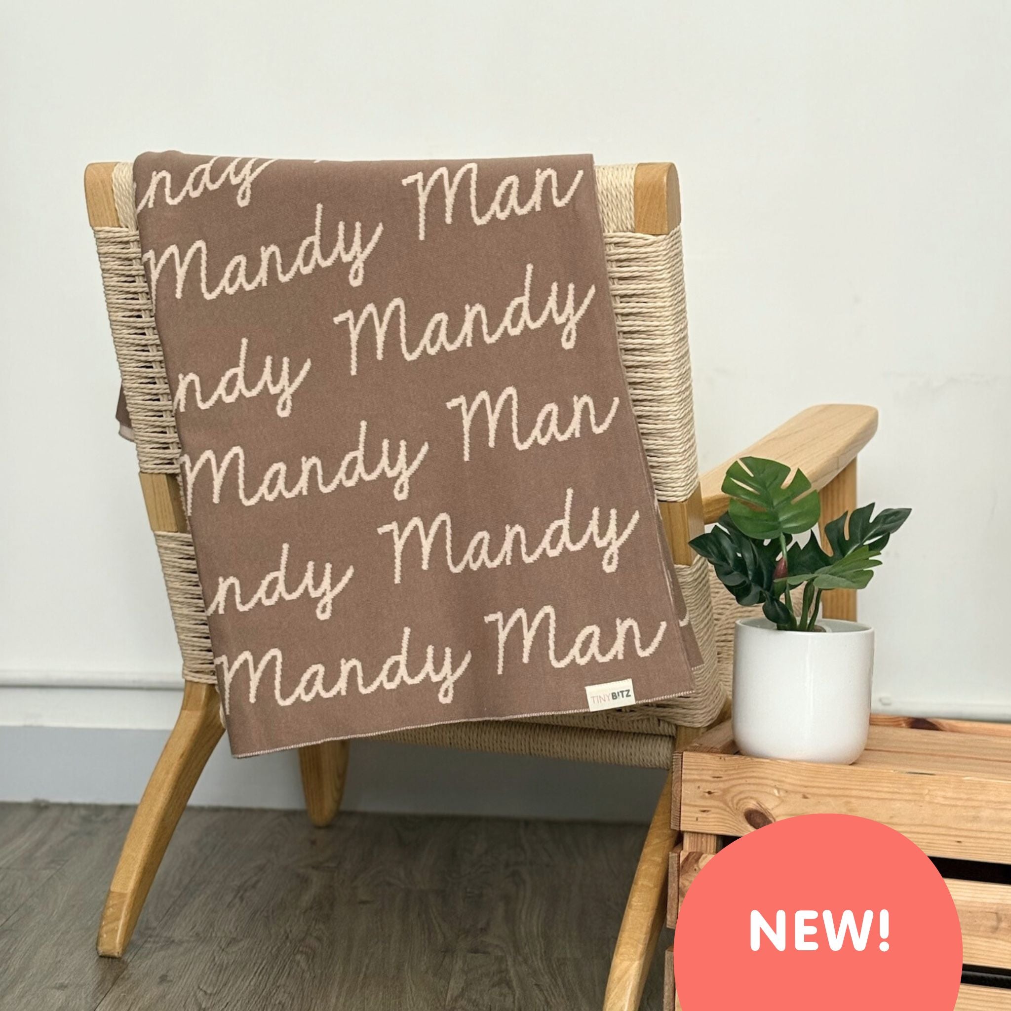 Personalized Blanket for Kids (Mushroom Background)