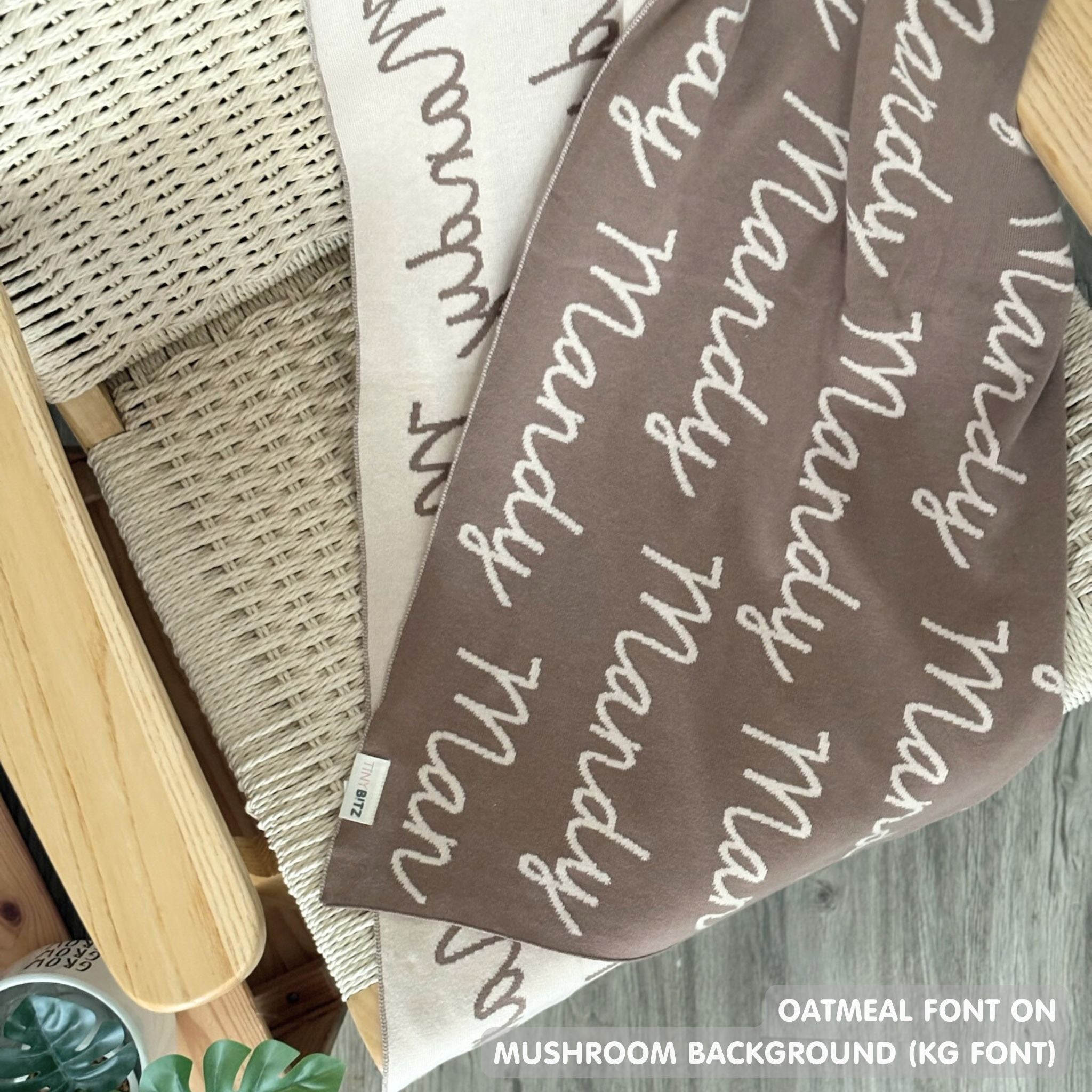 Personalized Blanket for Adults (Mushroom Background)