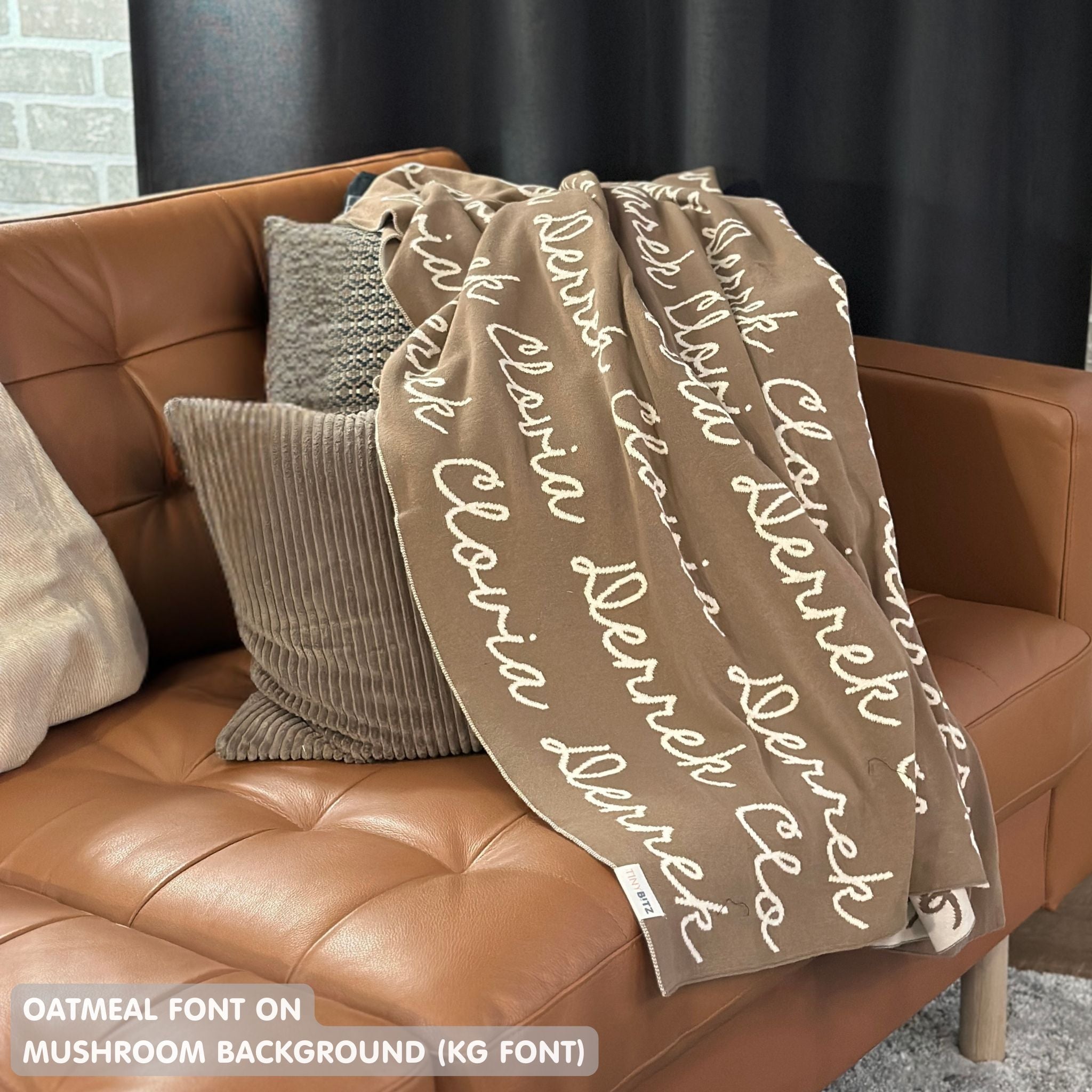 Personalized Blanket for Pets (Mushroom Background)