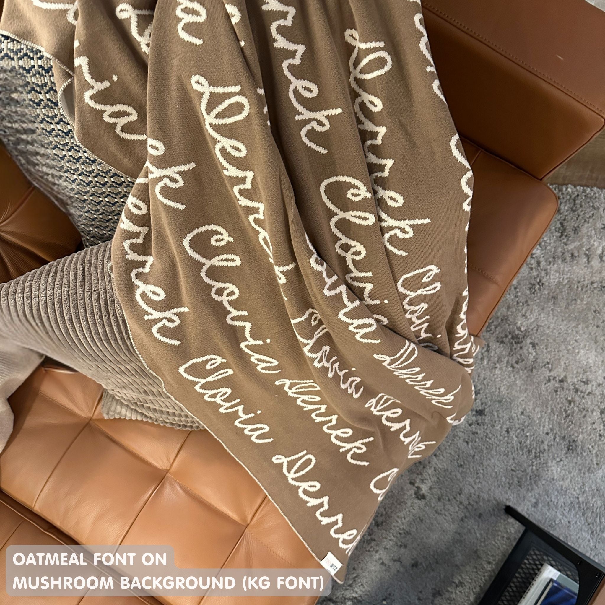 Personalized Blanket for Adults (Mushroom Background)