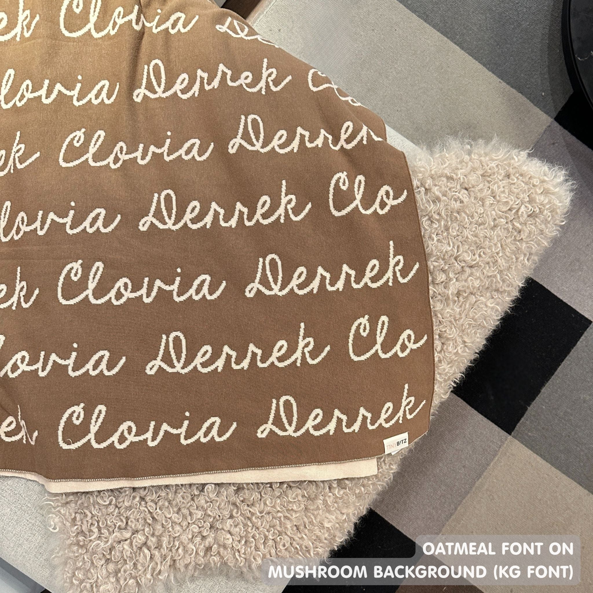 Personalized Blanket for Babies (Mushroom Background)