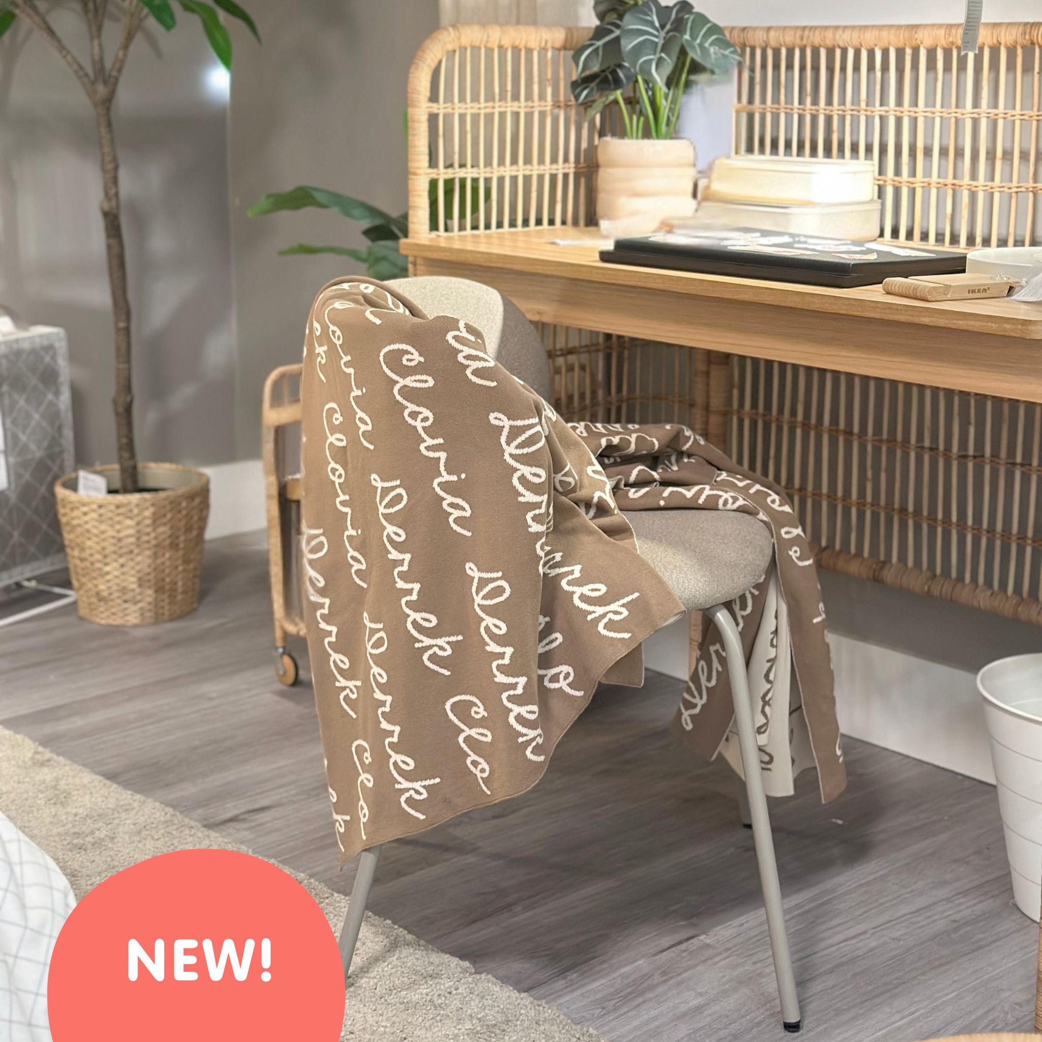 Personalized Blanket for Kids (Mushroom Background)