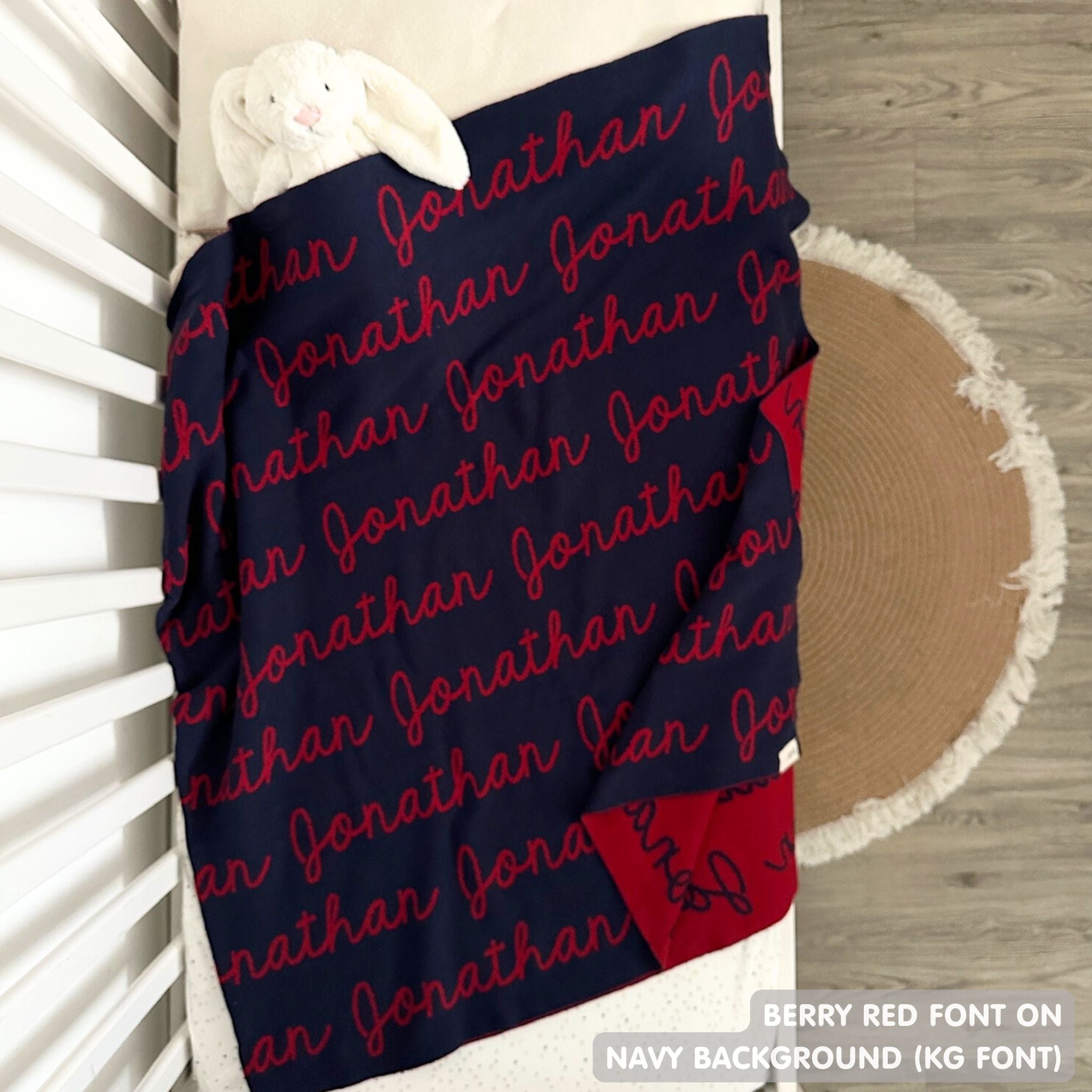 Personalized Blanket for Kids (Navy Background)