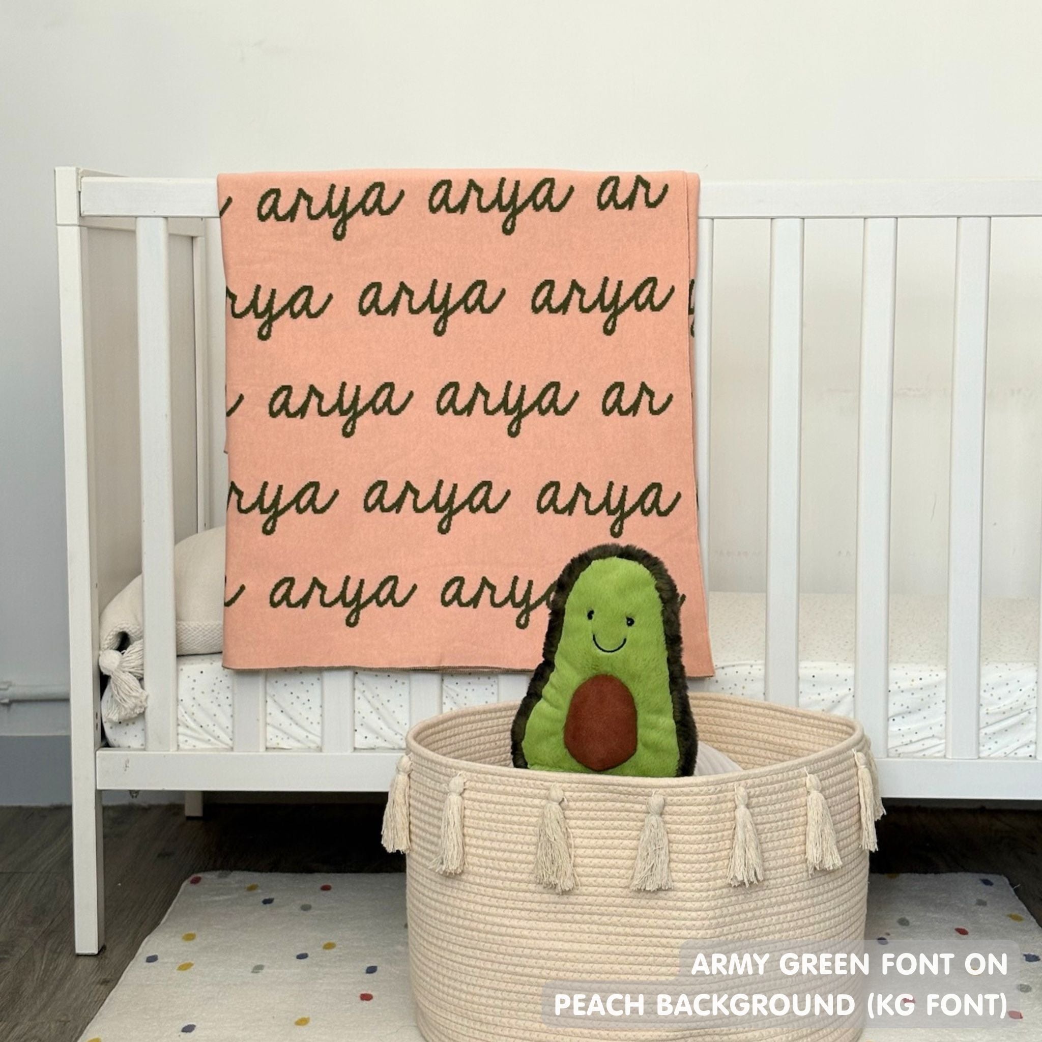 Personalized Blanket for Kids (Peach Background)