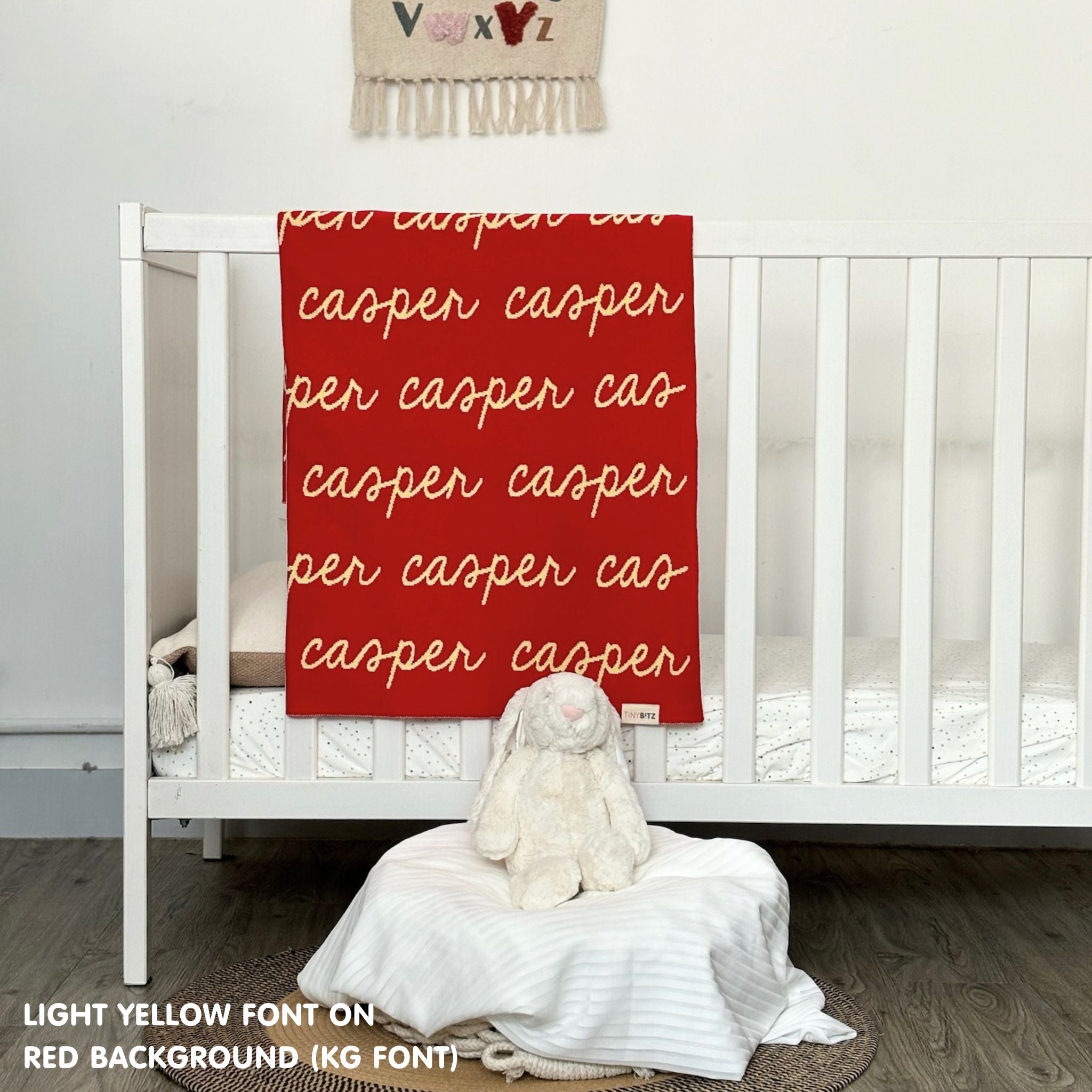 Personalized Blanket for Kids (Red Background)