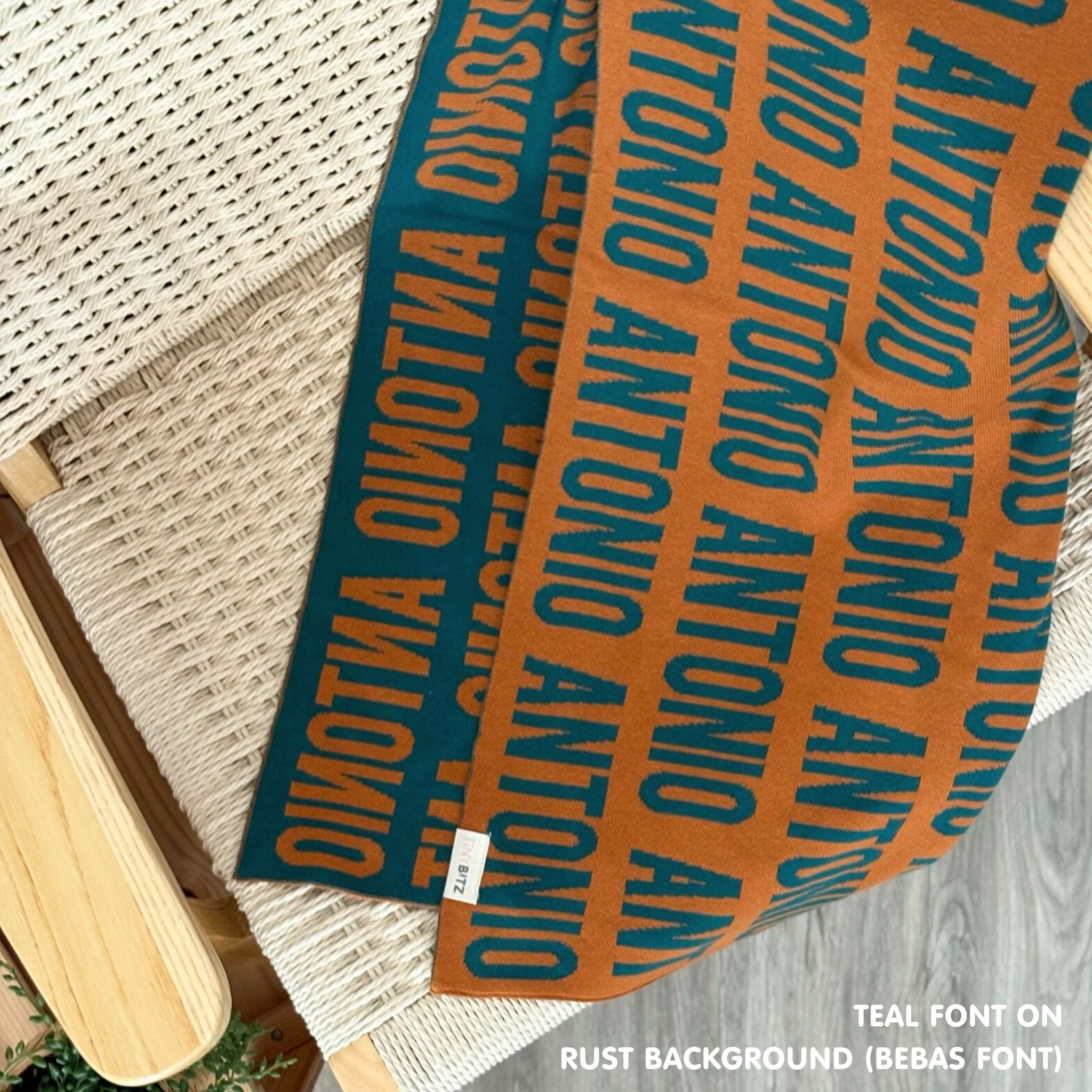 Personalized Blanket for Pets (Rust Background)