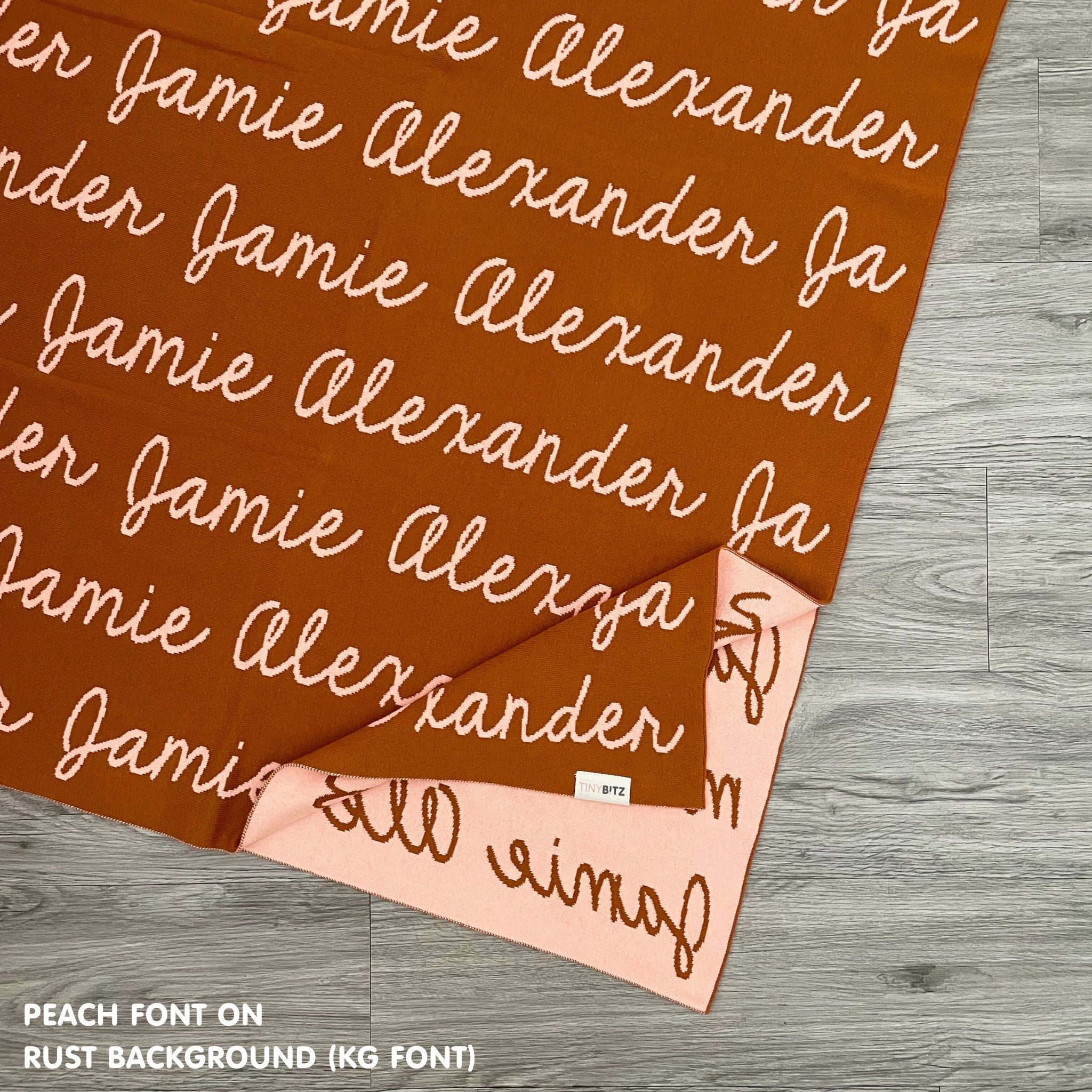 Personalized Blanket for Pets (Rust Background)