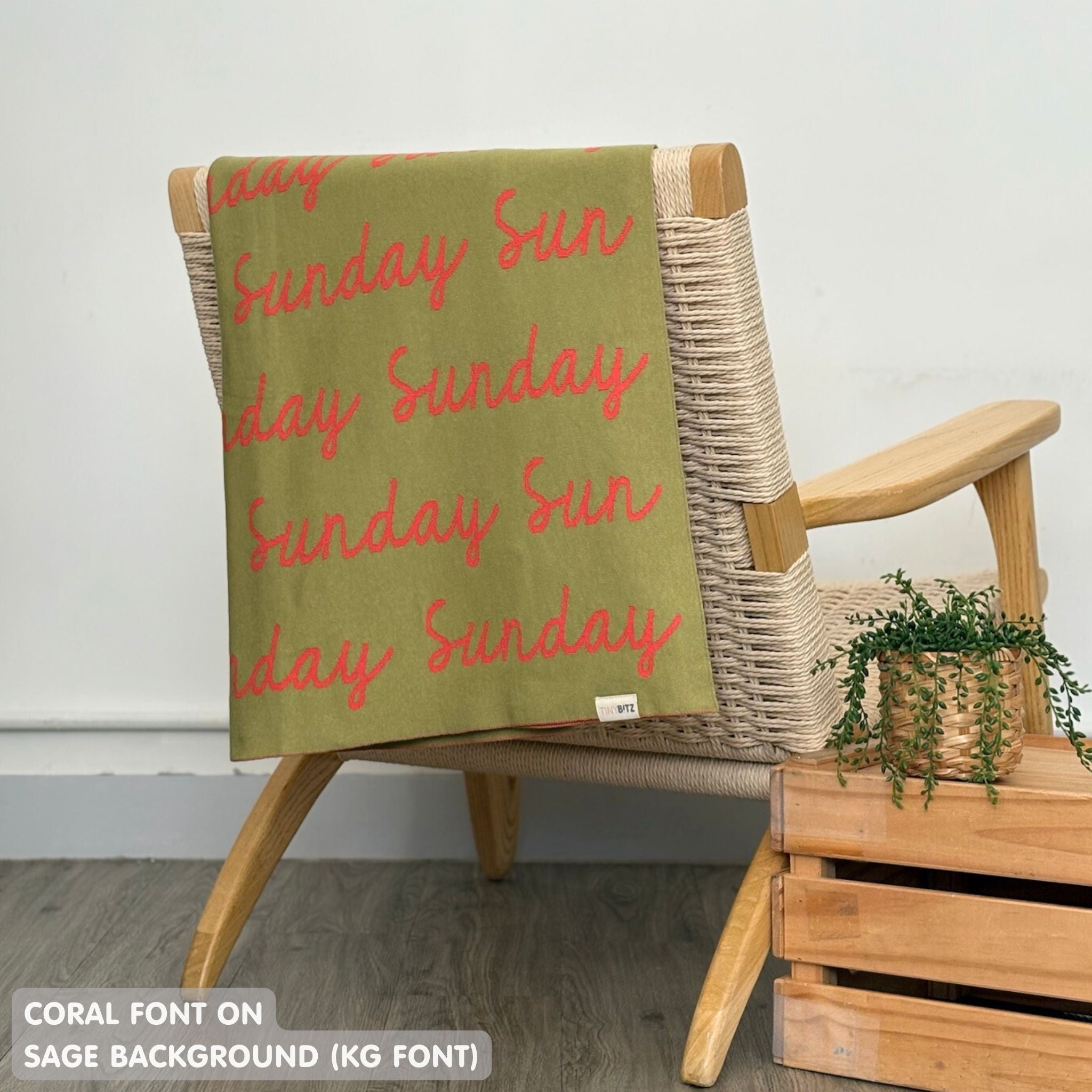 Personalized Blanket for Adults (Sage Background)