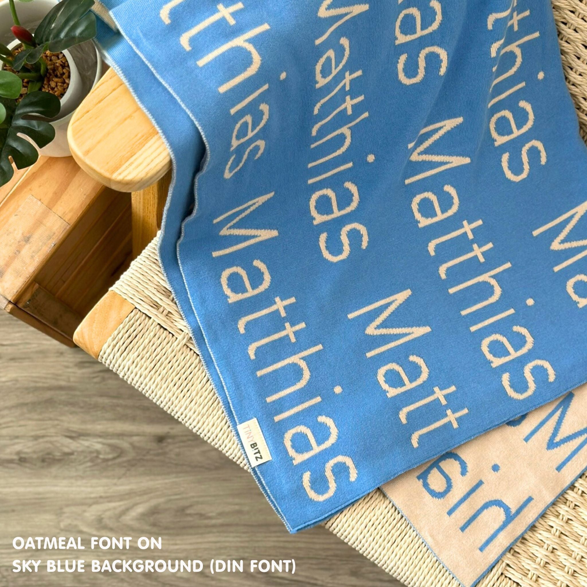 Personalized Blanket for Pets (Sky Blue Background)