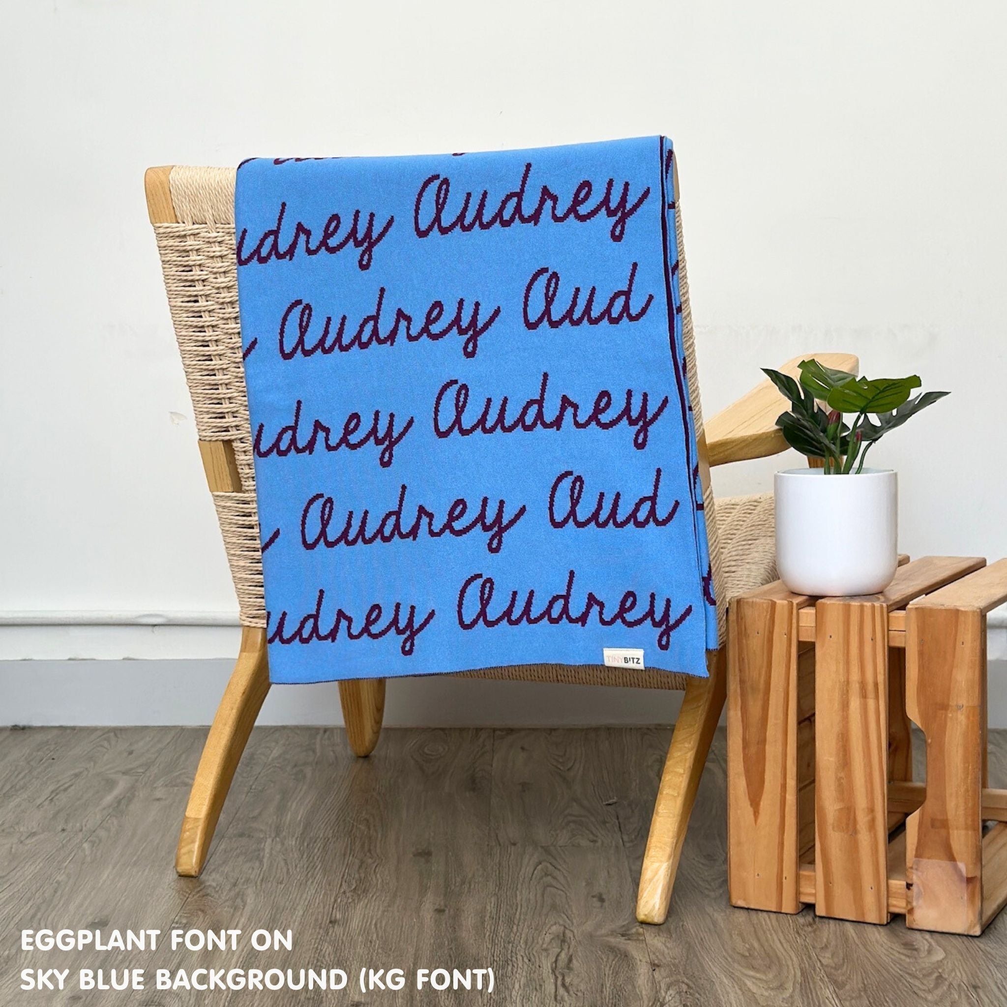 Personalized Blanket for Adults (Sky Blue Background)