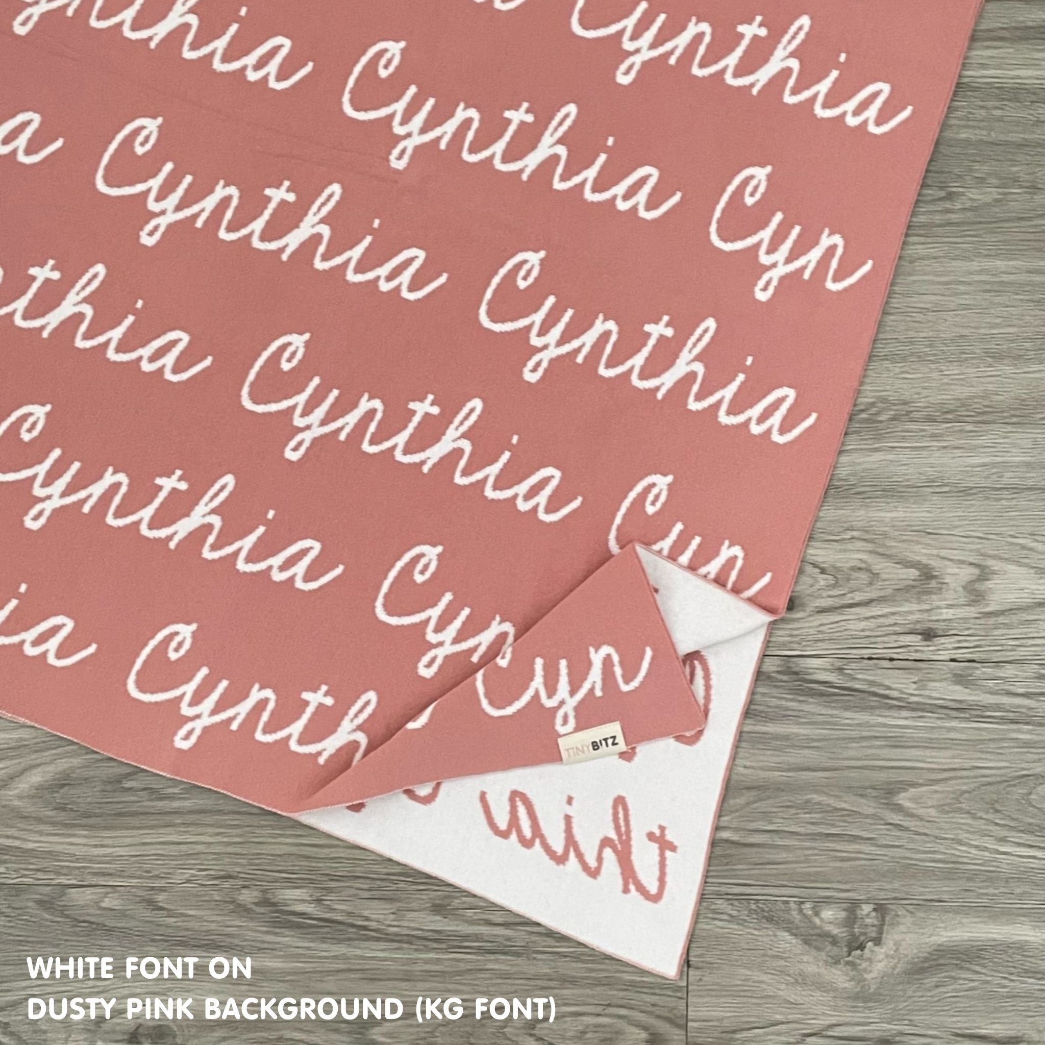 Personalised pet blanket with name Cynthia, custom dog blanket by TinyBitz, cozy gift for dogs.