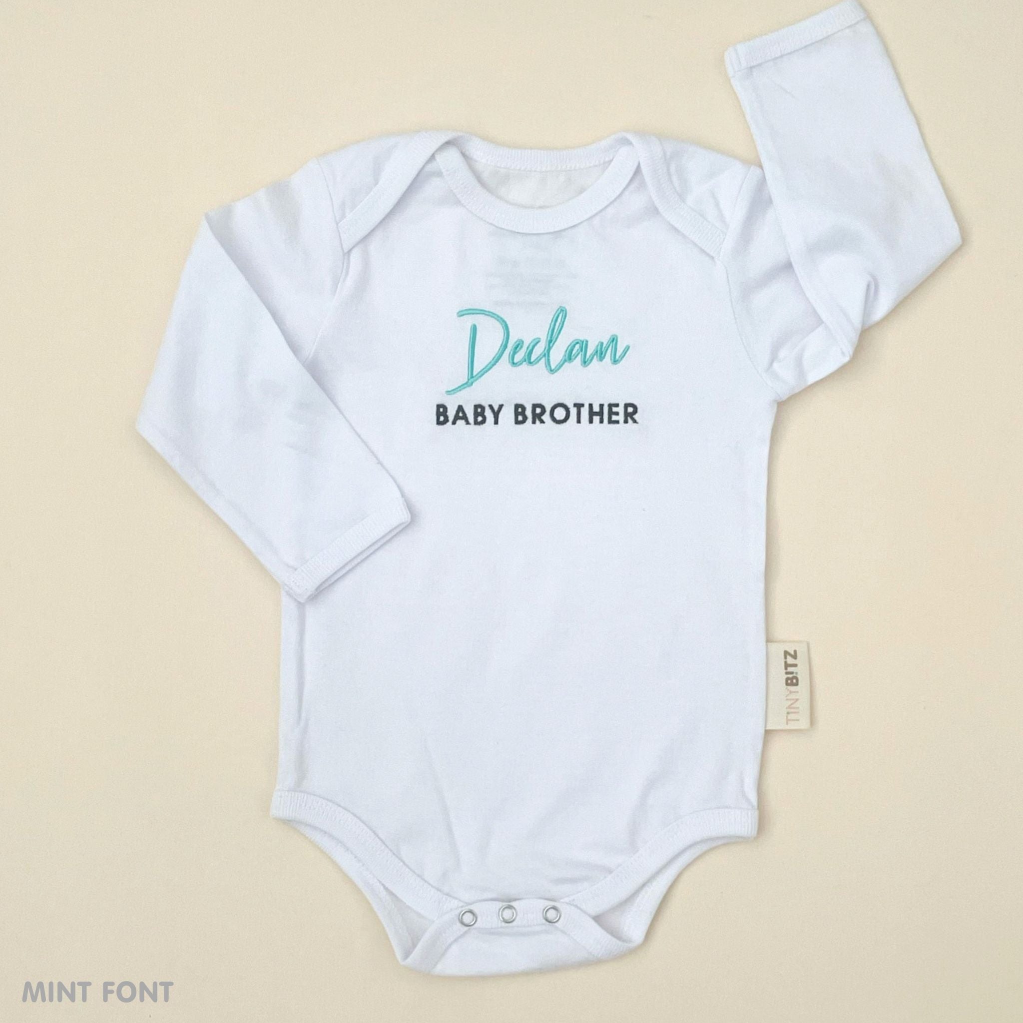 Organic Onesie: Baby Brother with Name