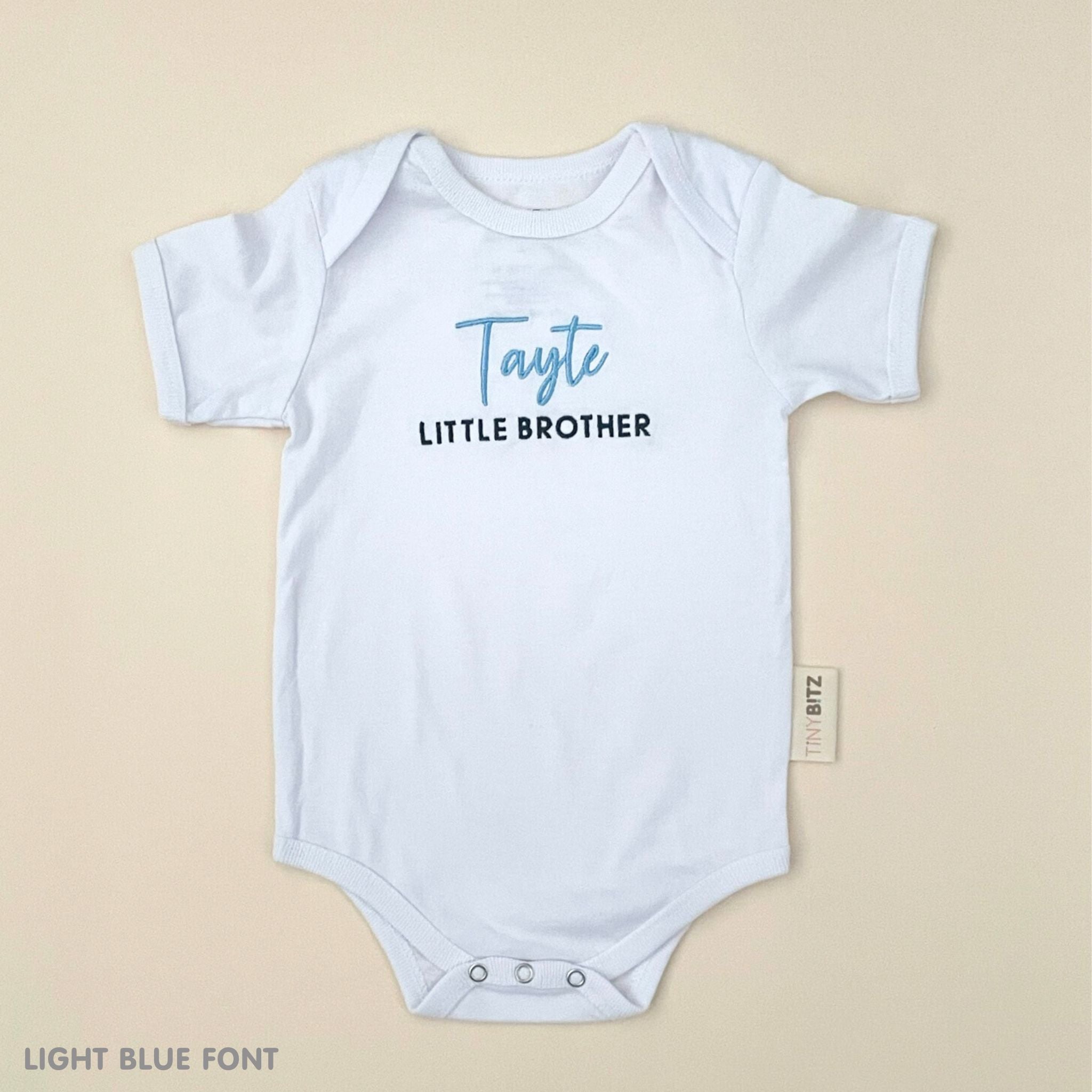 Organic Onesie: Little Brother with Name