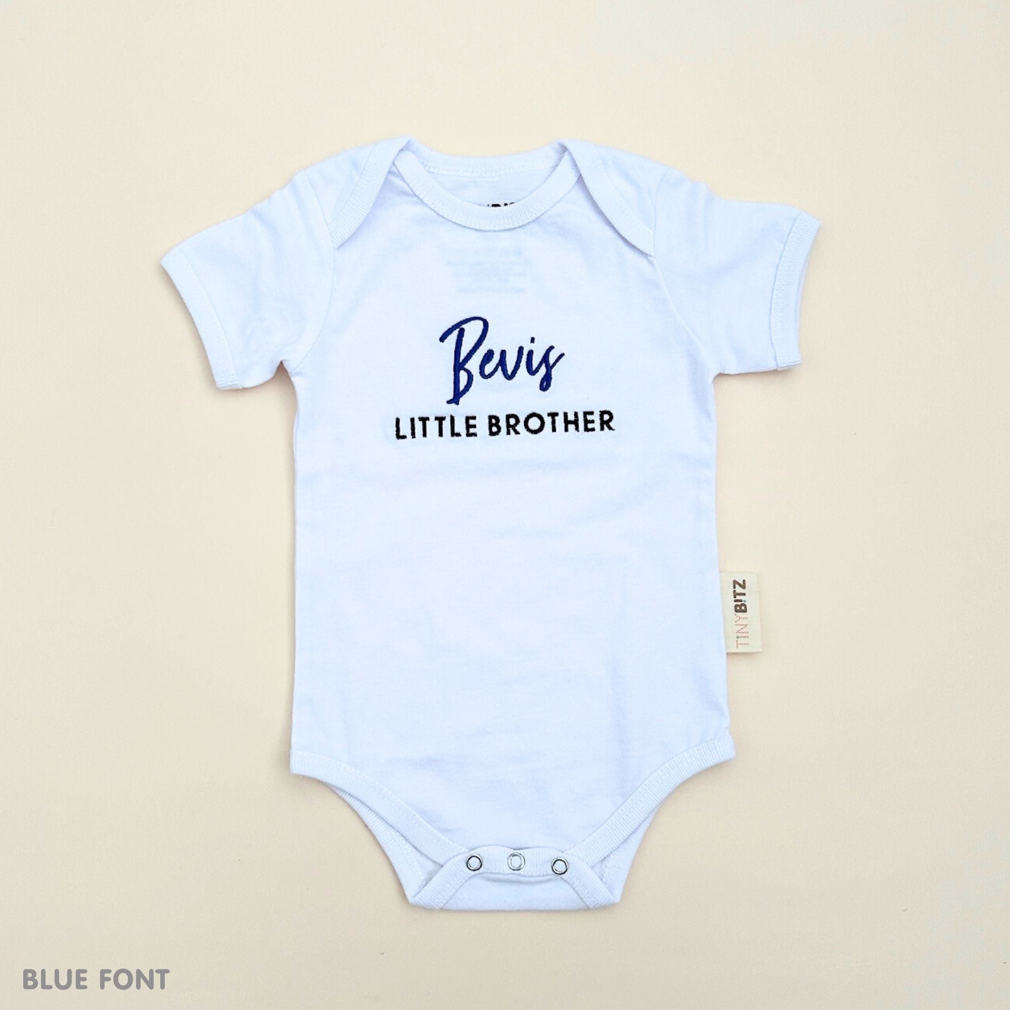 Organic Onesie: Little Brother with Name