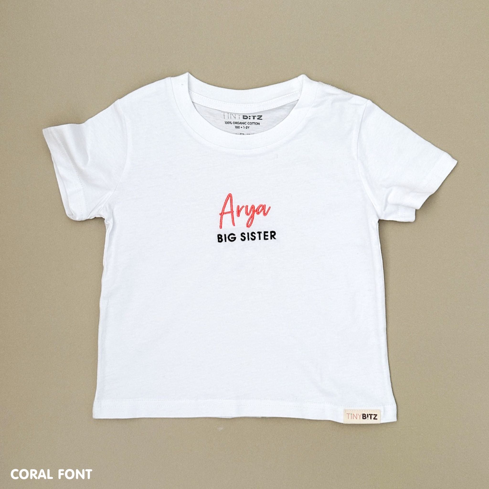 Kids Tee: Big Sister with Name