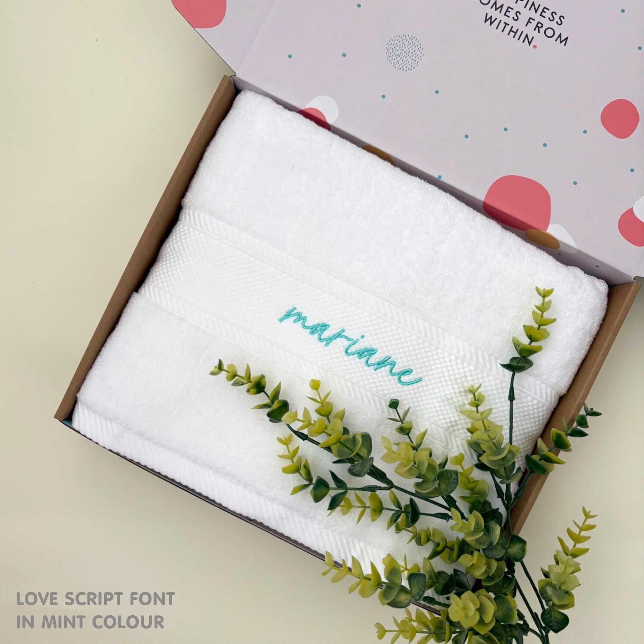 Personalized Bath Towels with Embroidery