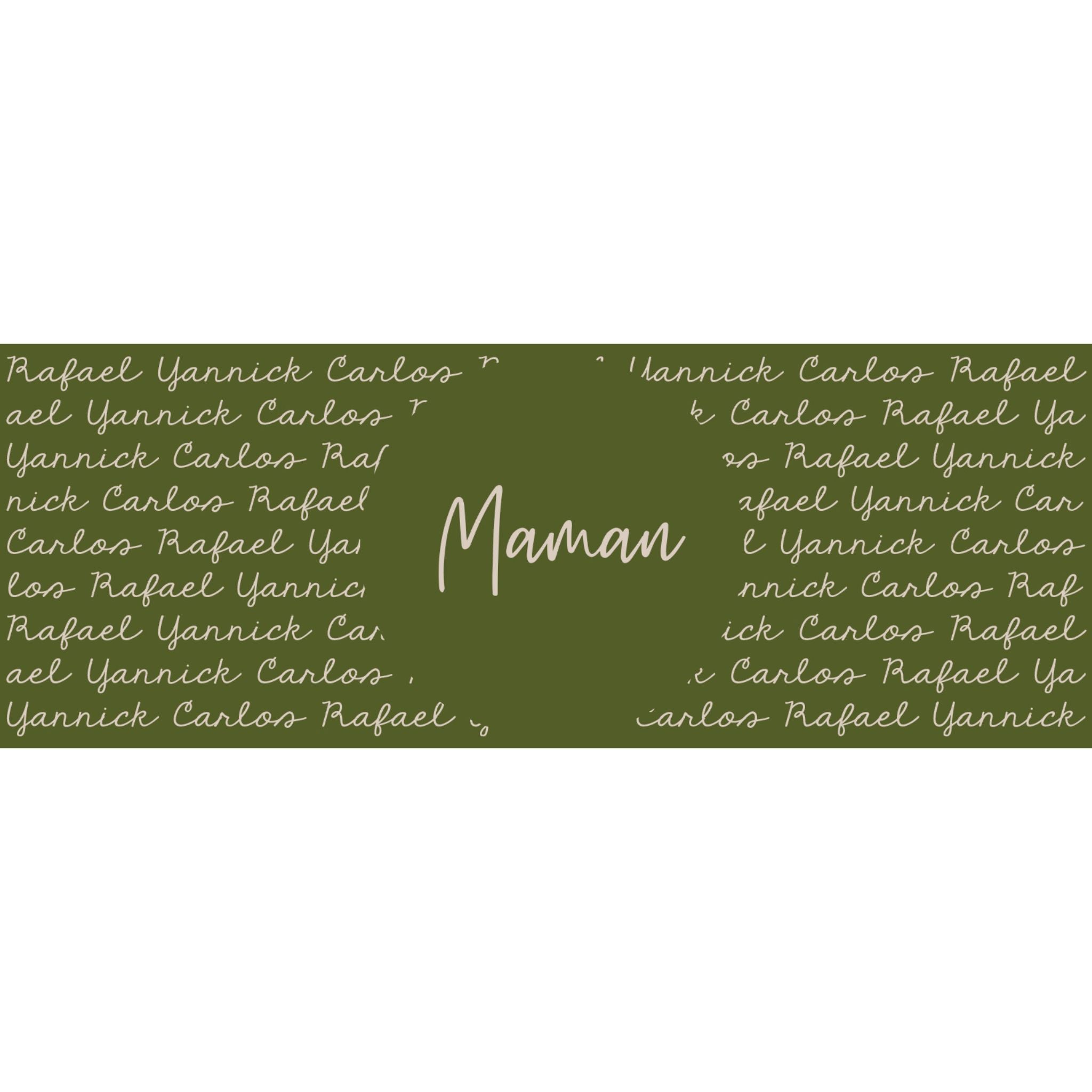 Custom knitted blanket with family members' names on it, making it the best personalised family gift!