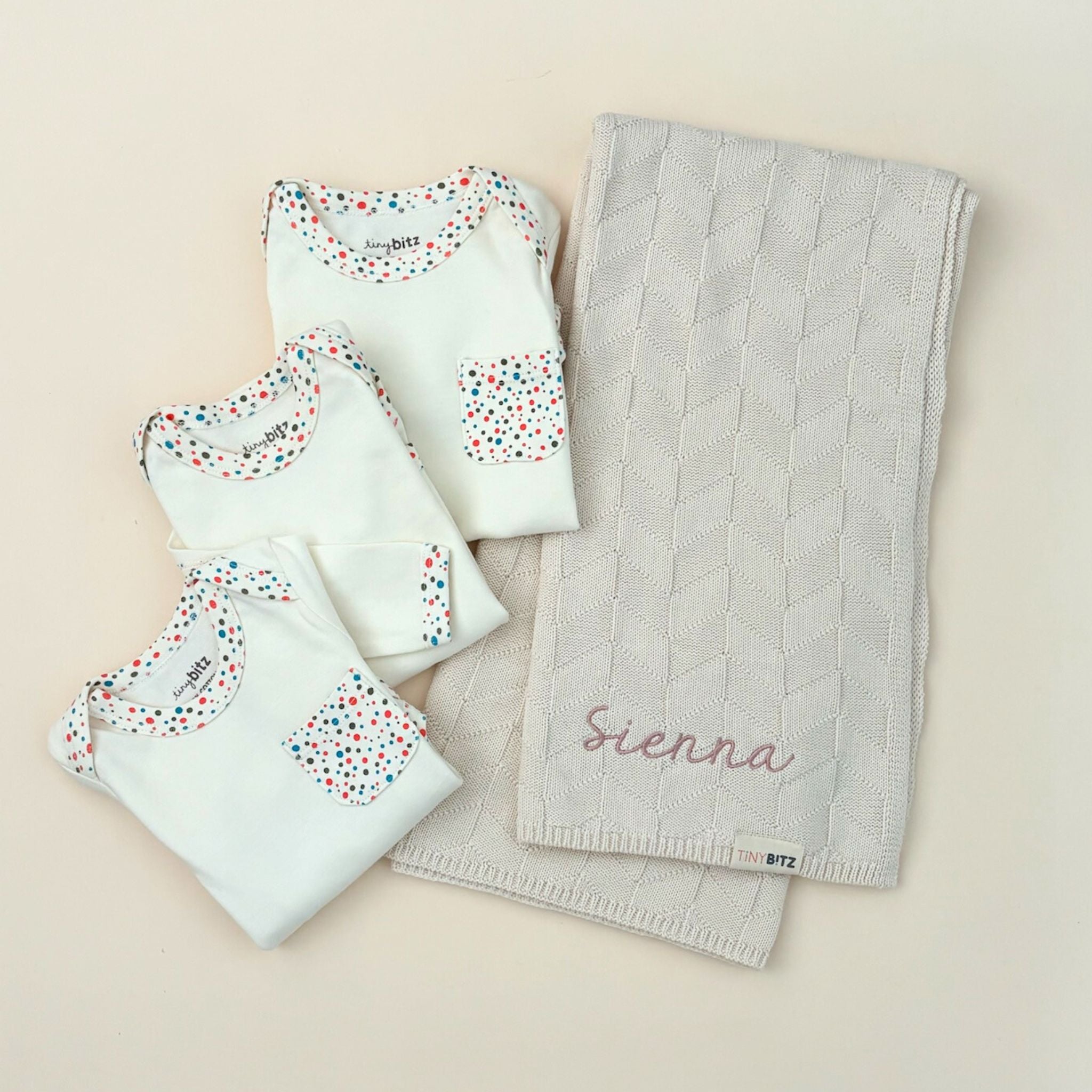 Personalized Blanket with Growing Kit Set for Baby Girls