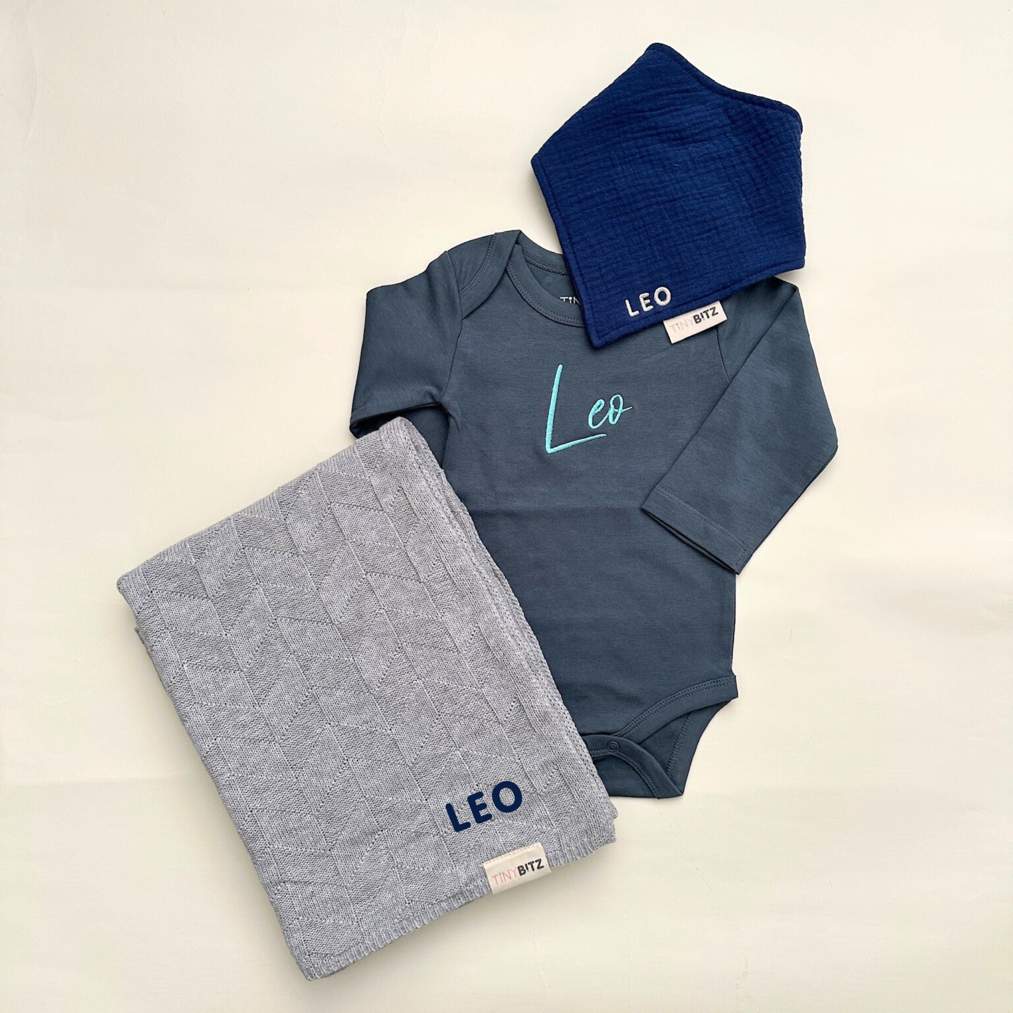 Embroidery Blanket Set for Baby Boys