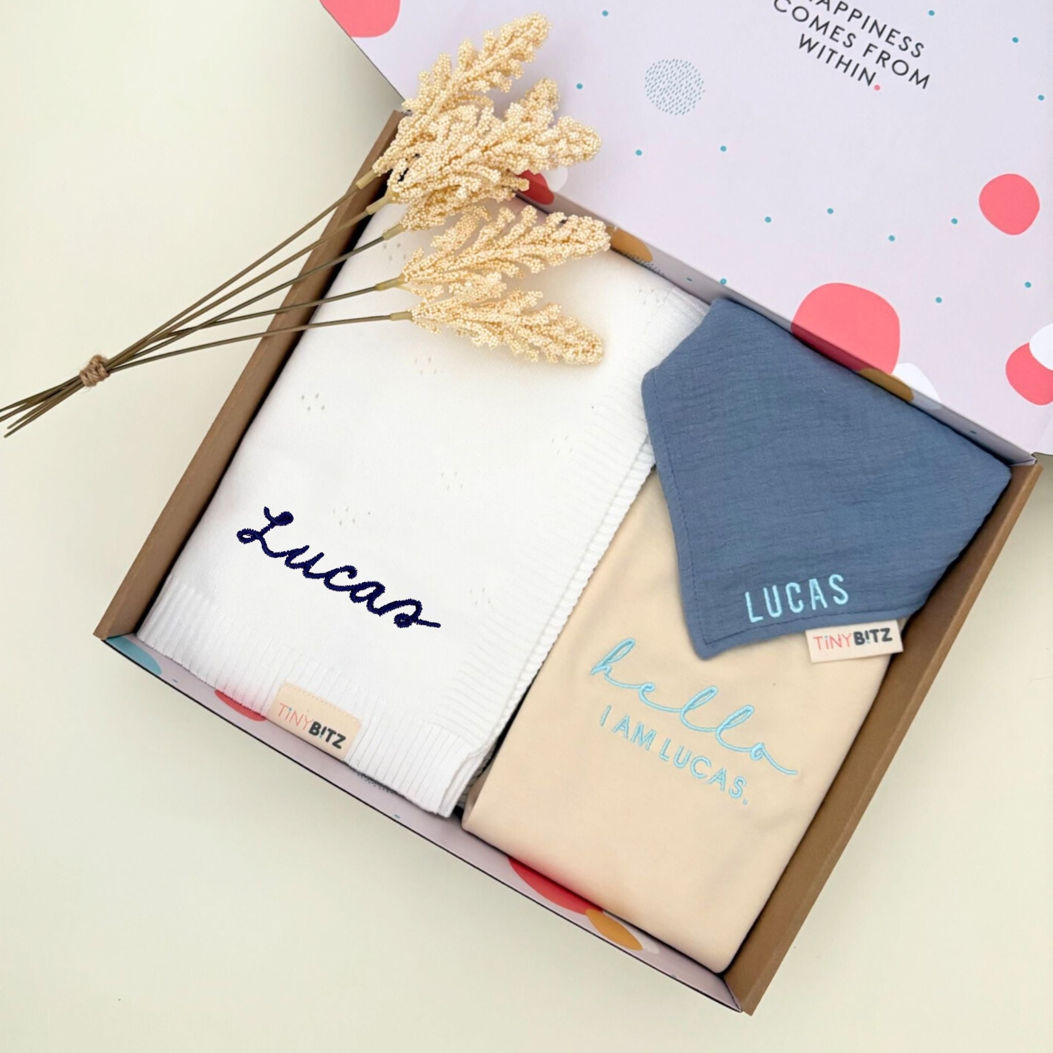 Embroidery Blanket Set for Baby Boys