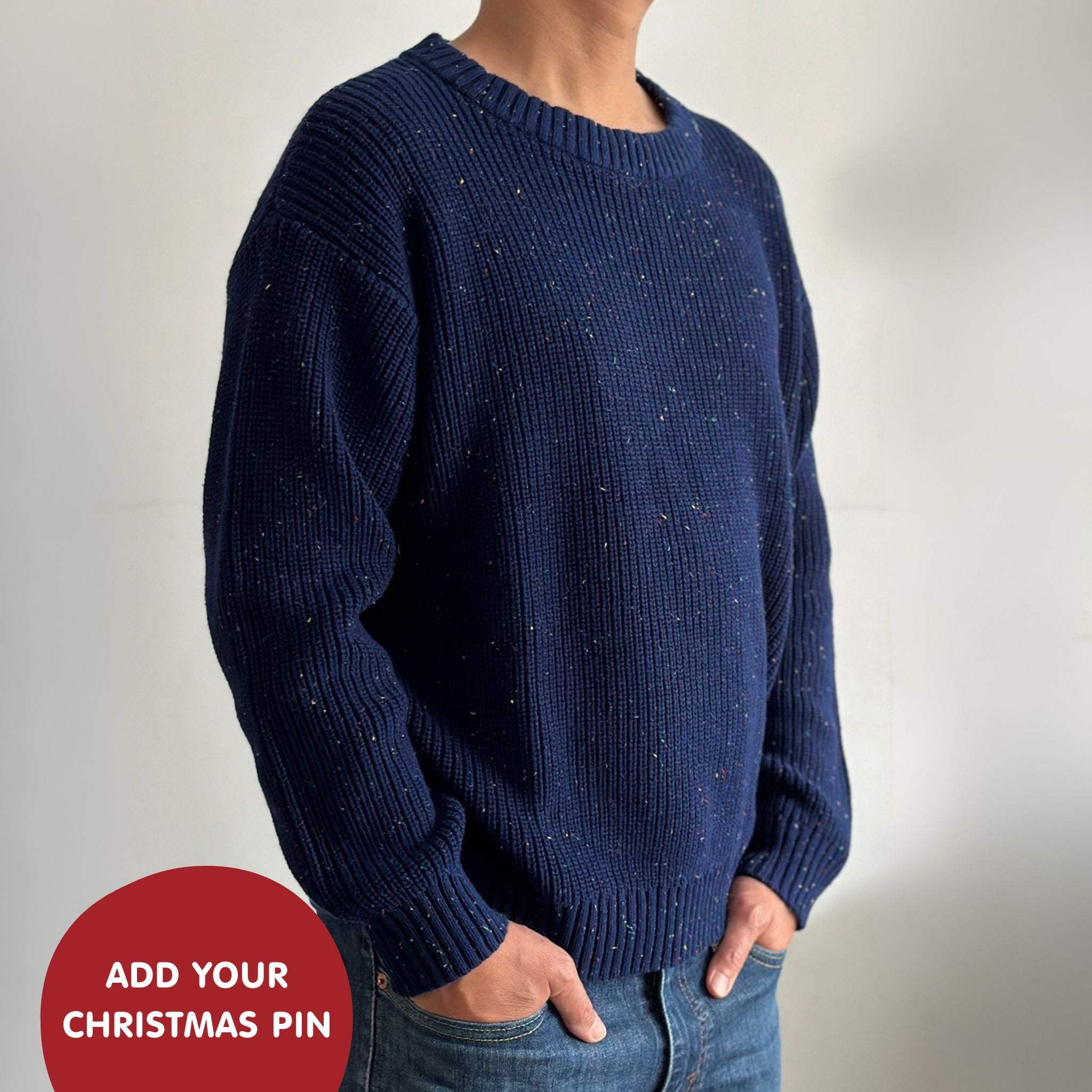 Confetti Sweater for Adults (Navy)