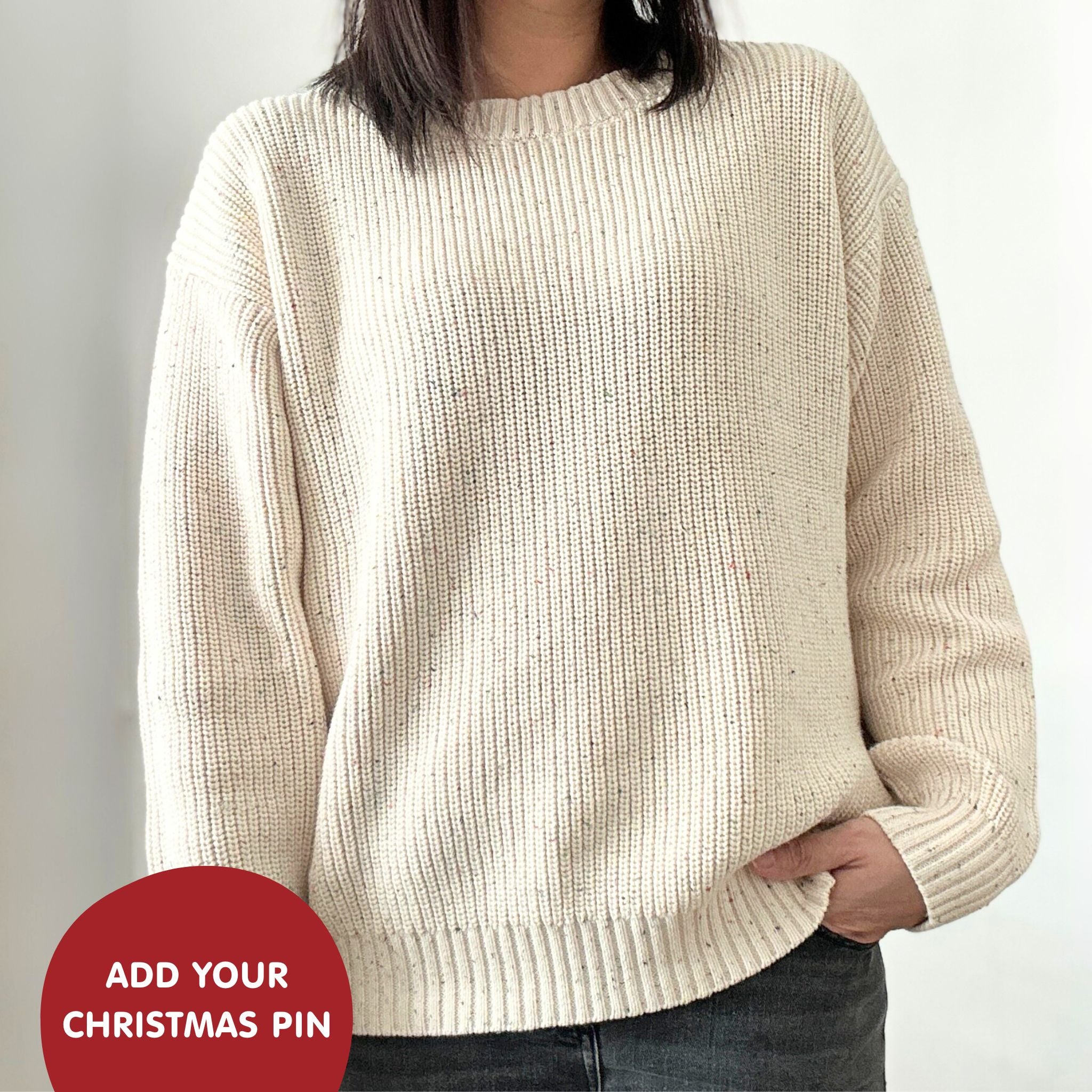Confetti Sweater for Adults (Cream)