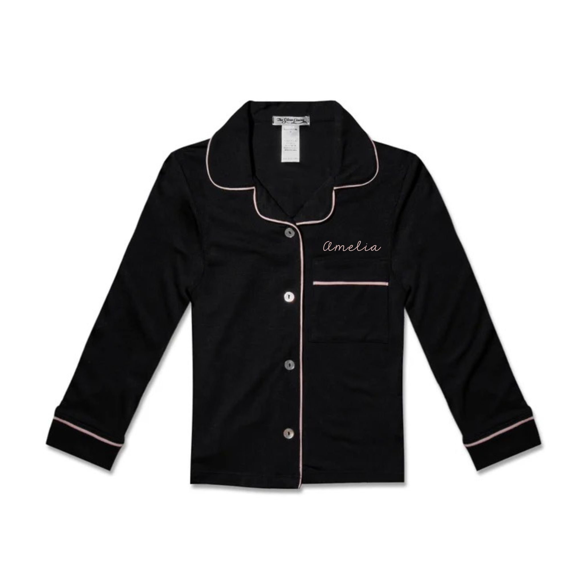 The Silver Lining: Mia (Black) Mini's Pyjama Set