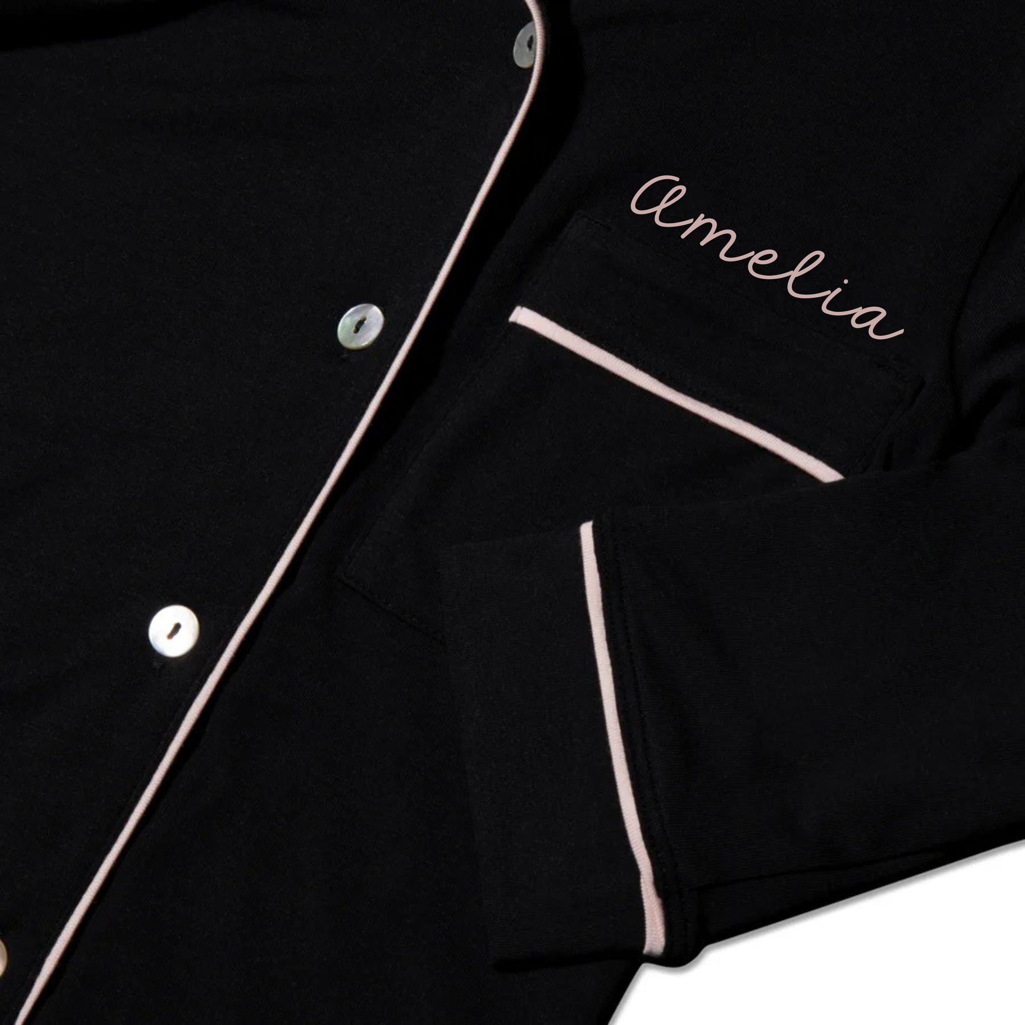 The Silver Lining: Mia (Black) Mini's Pyjama Set