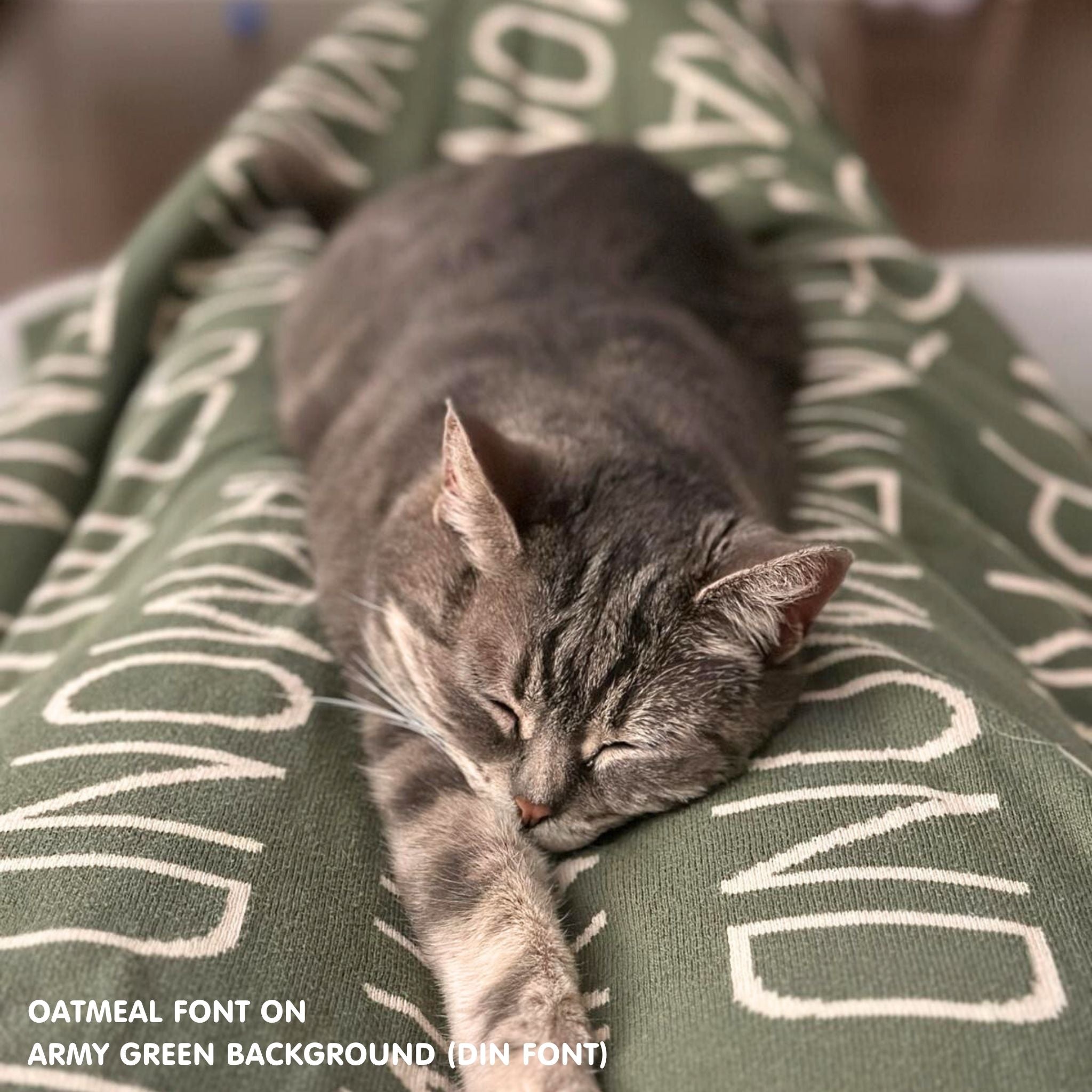Personalized Blanket for Pets (Army Green Background)