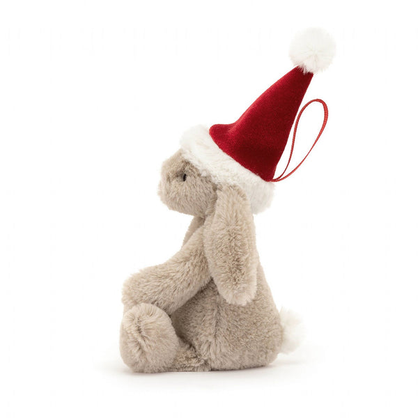 Jellycat Soft Toy: Bashful Christmas Bunny Decoration