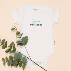 Organic Onesie: Baby Brother with Name