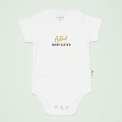 Organic Onesie: Baby Sister with Name