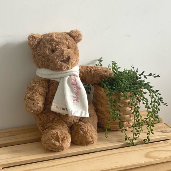 Christmas Bear with Personalized Scarf