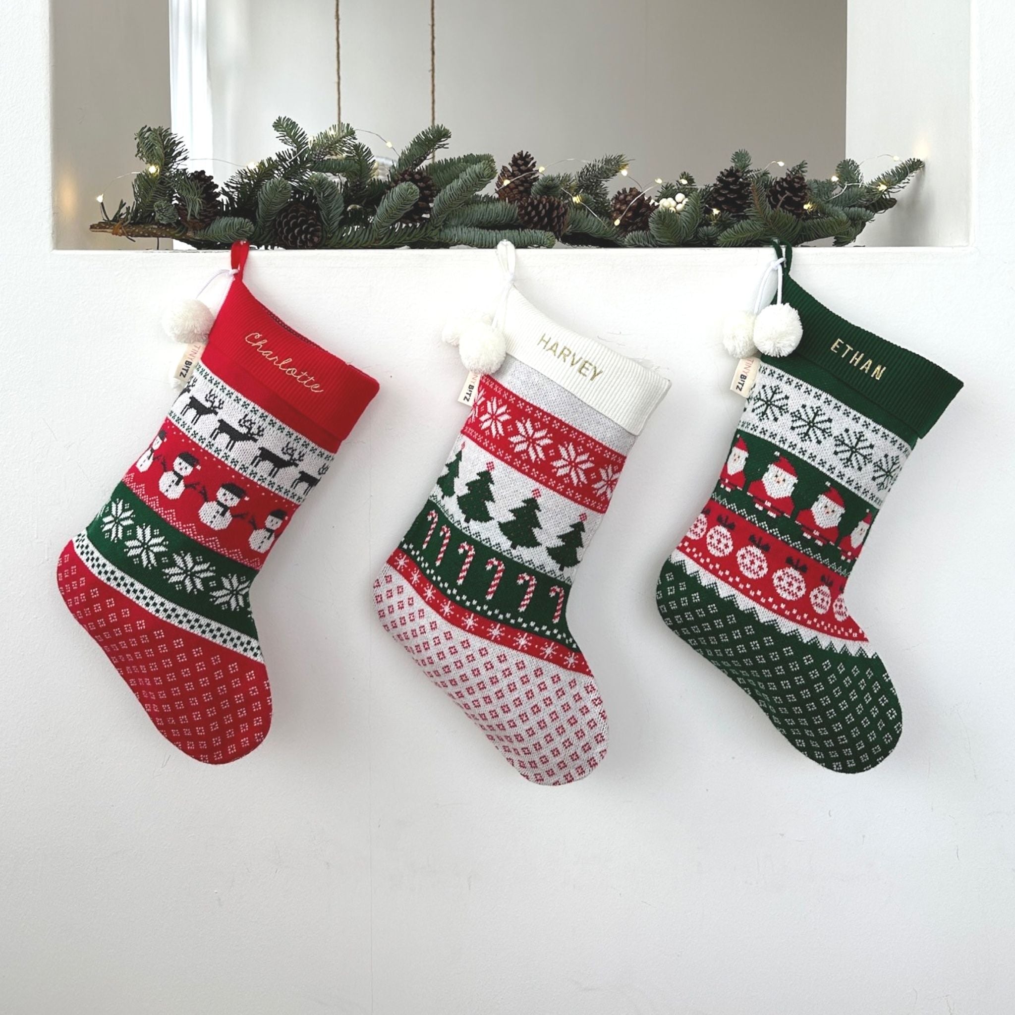 Personalized Christmas Stockings with Embroidery
