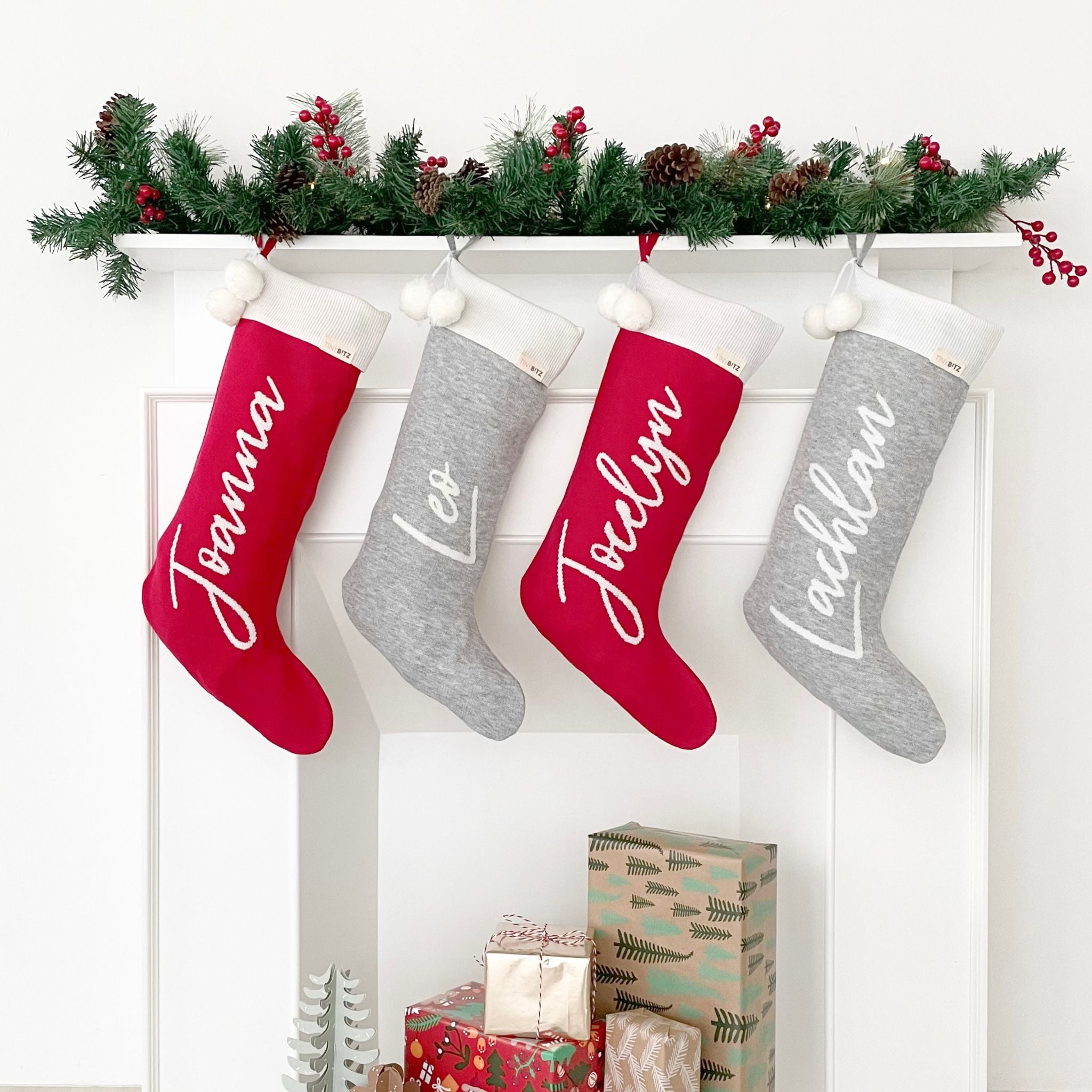 Personalized Knitted Christmas Stockings