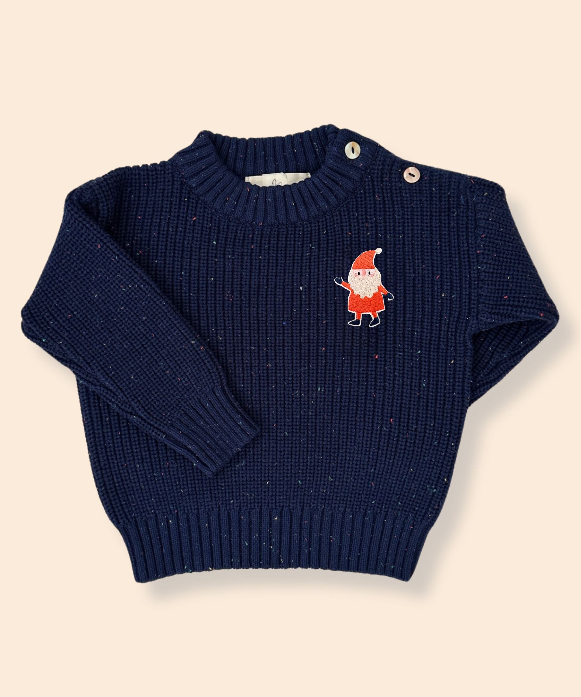 Confetti Sweater for Babies and Kids (Navy)